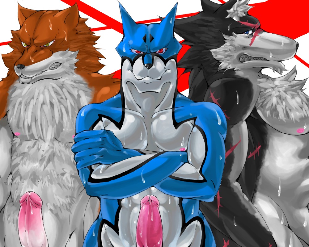 anthro bleach canine cheruberu crossover doggie_krugger furry furry_only gay male male_only penis rouen_(shining) rule34 sajin_komamura scar shining_(series) shining_wind super_sentai tokusou_sentai_dekaranger wolf yaoi