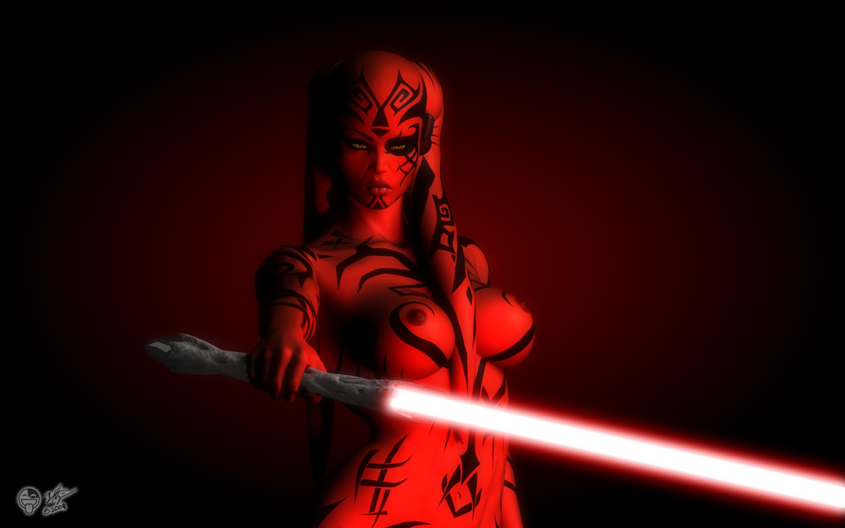 1girls 2008 3d alien darth_hell darth_talon female female_only lightsaber red_lightsaber red_skin rule34 sith solo star_wars star_wars:_legacy tattoo twi'lek