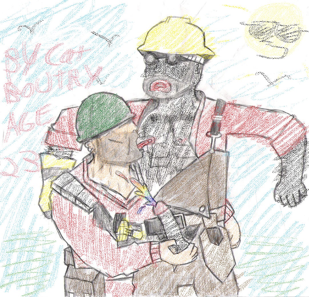 2d engineer_(team_fortress_2) human human_male human_only male male_only rule34 samboengie soldier_(team_fortress_2) team_fortress_2 yaoi