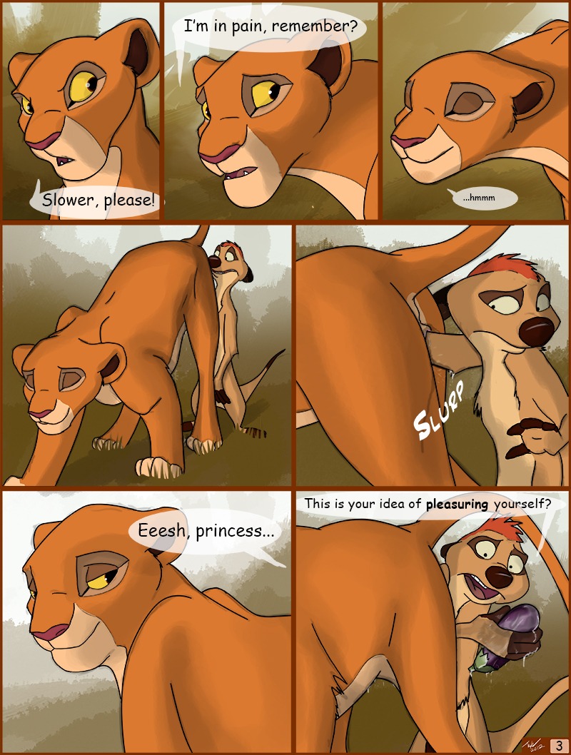 bodily_fluids cavity_storage comic dialogue digital_media_(artwork) digitigrade disney duo e621 eggplant english_text felid female female_feral feral fisting food fruit genital_fluids genitals herpestid interspecies kiara_(the_lion_king) larger_female larger_feral larger_young lion looking_back lost_my_keys male male/female mammal meerkat nude pantherine penetration plant quadruped size_difference smaller_feral smaller_male standing tail text the_lion_king timon tuke vaginal vaginal_fluids vaginal_storage vulva young young_female young_feral