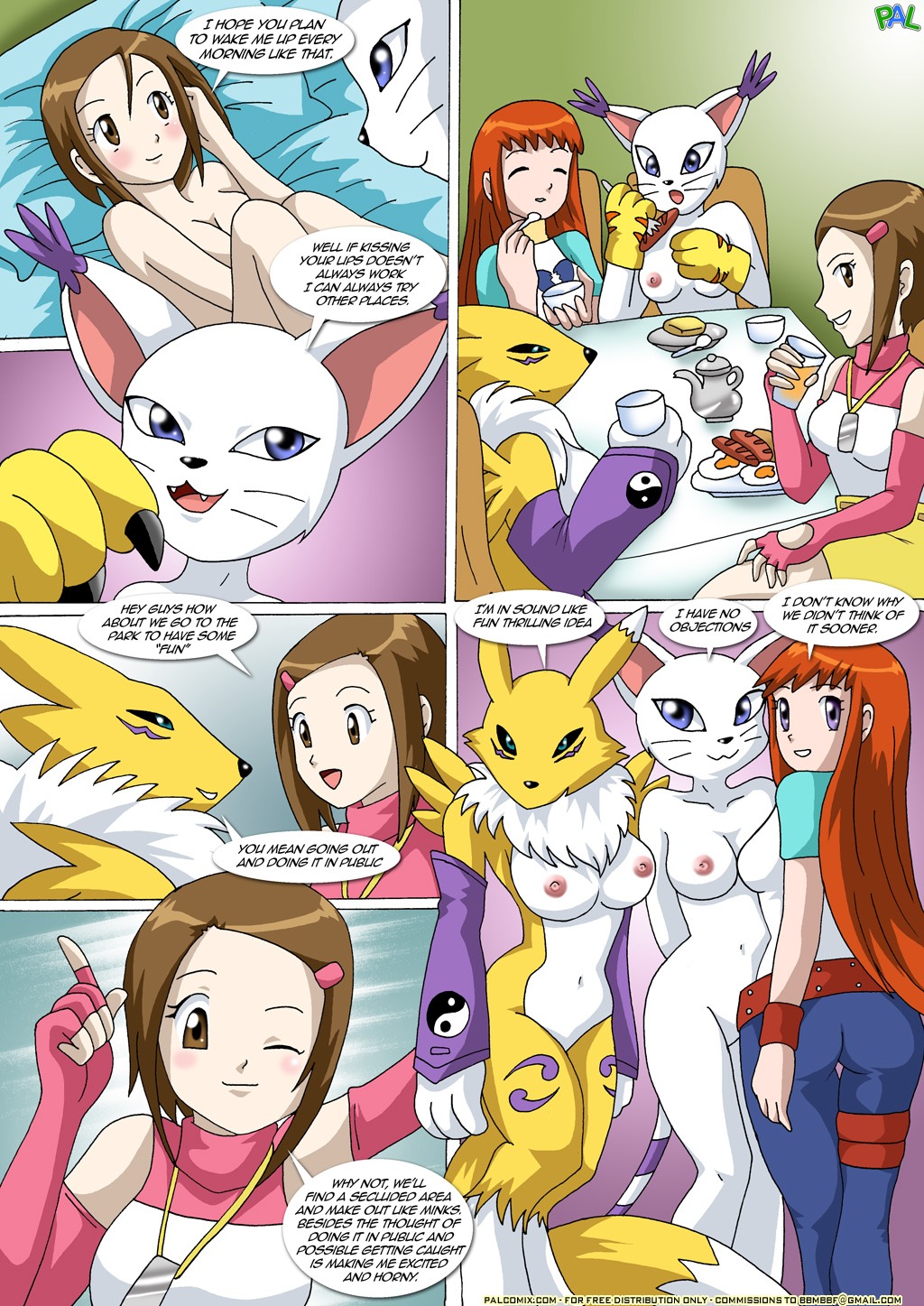 anthro canine comic digimon female fox fur furry renamon rule34 tagme