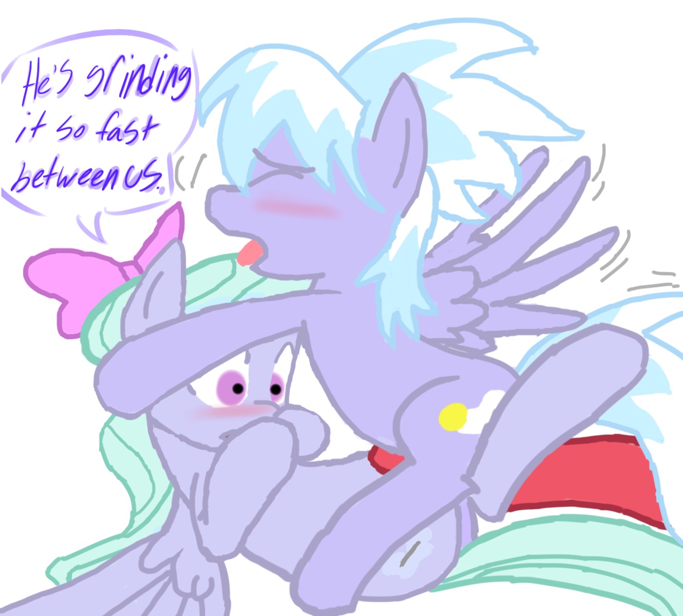 ambiguous_gender big_macintosh_(mlp) cloud_chaser_(mlp) cutie_mark duo_focus e621 equid equine feathered_wings feathers feral flitter_(mlp) friendship_is_magic group hasbro hi_res hmc1 incest_(lore) male mammal my_little_pony mythological_creature mythological_equine mythology no-ink nude pegasus purple_body purple_feathers sibling_(lore) tail twincest_(lore) twins_(lore) wings