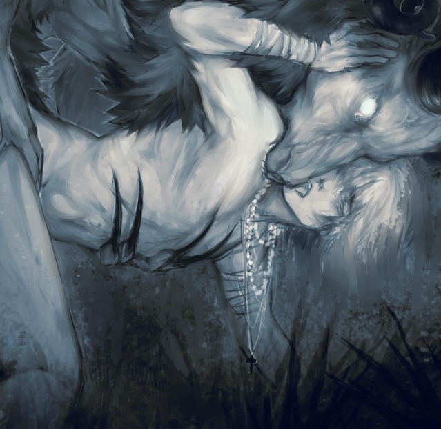 anal anal_penetration duo e621 human interspecies male male/male male_penetrated male_penetrating male_penetrating_male mammal monster musee penetration sex tail