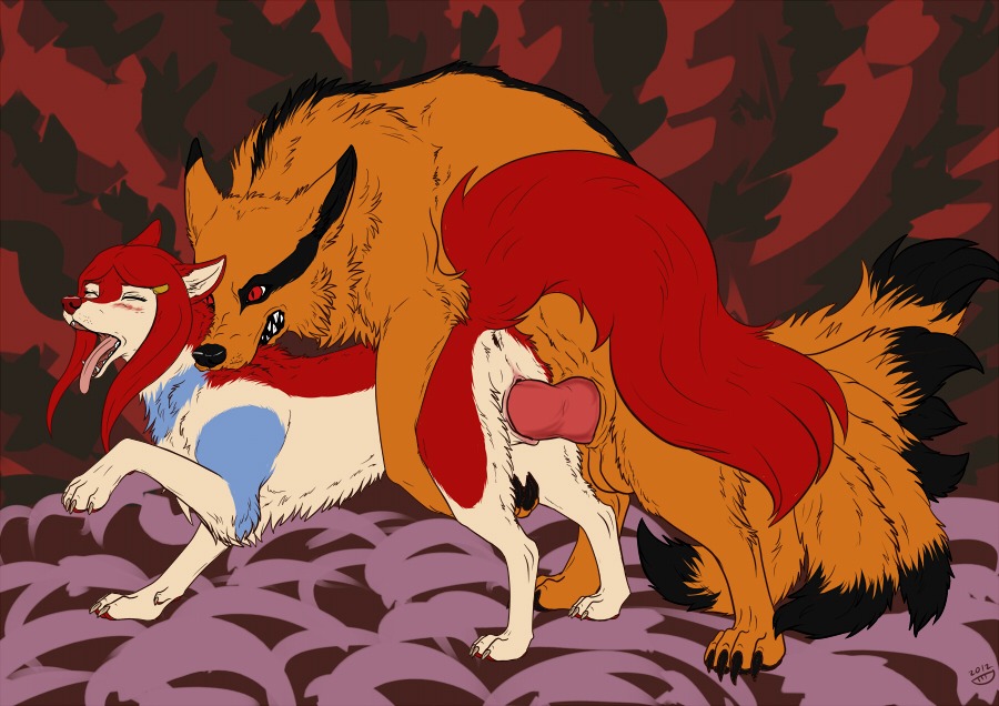 2012 all_fours animal_genitalia animal_vulva anus balls bite blush canid canine canine_genitalia canine_vulva canis domestic_dog dorosheva-e duo e621 erection eyes_closed female female_penetrated feral feral_on_feral feral_penetrated feral_penetrating feral_penetrating_feral fox from_behind_position genitals kurama kushina_uzumaki male male/female male_penetrating male_penetrating_female mammal mounting multi_tail naruto nude penetration penile penile_penetration penis penis_in_vagina quadruped red_eyes sex tail tailed_beast vaginal vaginal_penetration vulva wolf