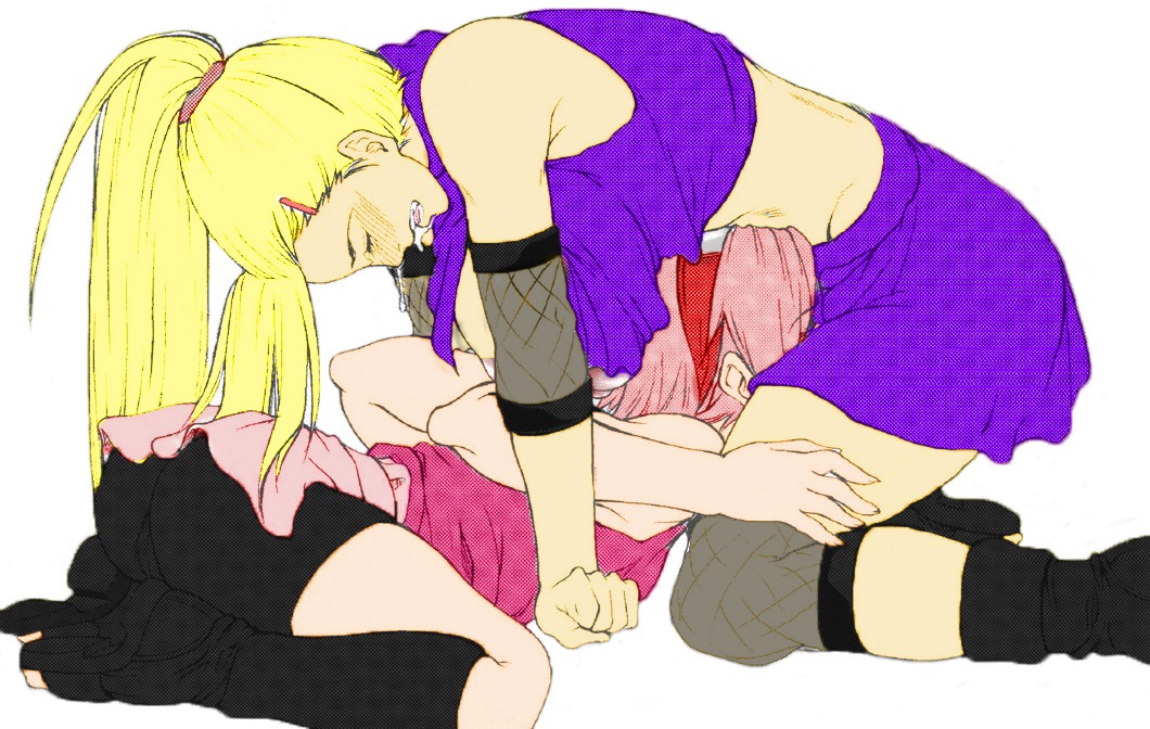 female female_only human ino_yamanaka multiple_females multiple_girls naruto naruto_(series) rule34 sakura_haruno tagme
