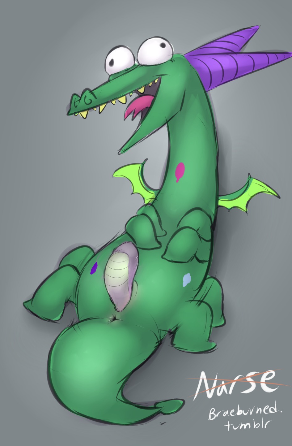 8_legs anus braeburned crackle_(mlp) derp_eyes digital_media_(artwork) dragon e621 erection feral friendship_is_magic genitals hasbro hi_res male membrane_(anatomy) membranous_wings multi_leg multi_limb my_little_pony mythological_creature mythological_scalie mythology narse nude open_mouth penis scalie simple_background smile solo tail text tongue wings