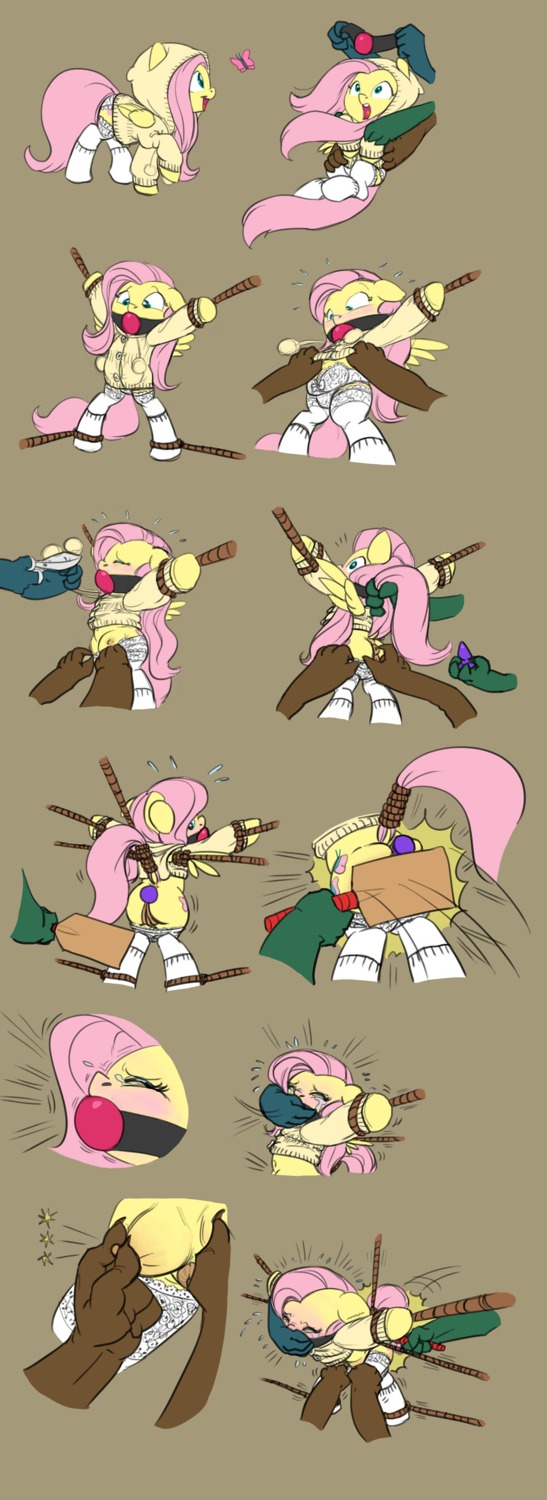 2013 absurd_res anal anal_penetration anus arthropod ball_gag bdsm bent_over blue_body blue_fur blush bodily_fluids bondage bound bra brown_background brown_body brown_fur butt_slap butterfly buttplug canid carniscorner clothed clothing comic crying cutie_mark diamond_dog_(mlp) disembodied_hand e621 equid equine eyes_closed feathered_wings feathers female feral fluttershy_(mlp) forced friendship_is_magic fur gag gagged genitals green_body green_eyes green_fur group hair hasbro hi_res hood hoodie insect legwear lepidopteran lingerie mammal my_little_pony mythological_creature mythological_equine mythology nipples open_mouth paddle pain panties partially_clothed pegasus penetration pinch pink_hair plug_(sex_toy) raised_tail rape rear_view rope scared scissors sex sex_toy simple_background slap smile spanking stockings sweater tail tears teat_bra teats thigh_highs tongue topwear torture underwear undressing vulva wings yellow_body yellow_feathers yellow_fur