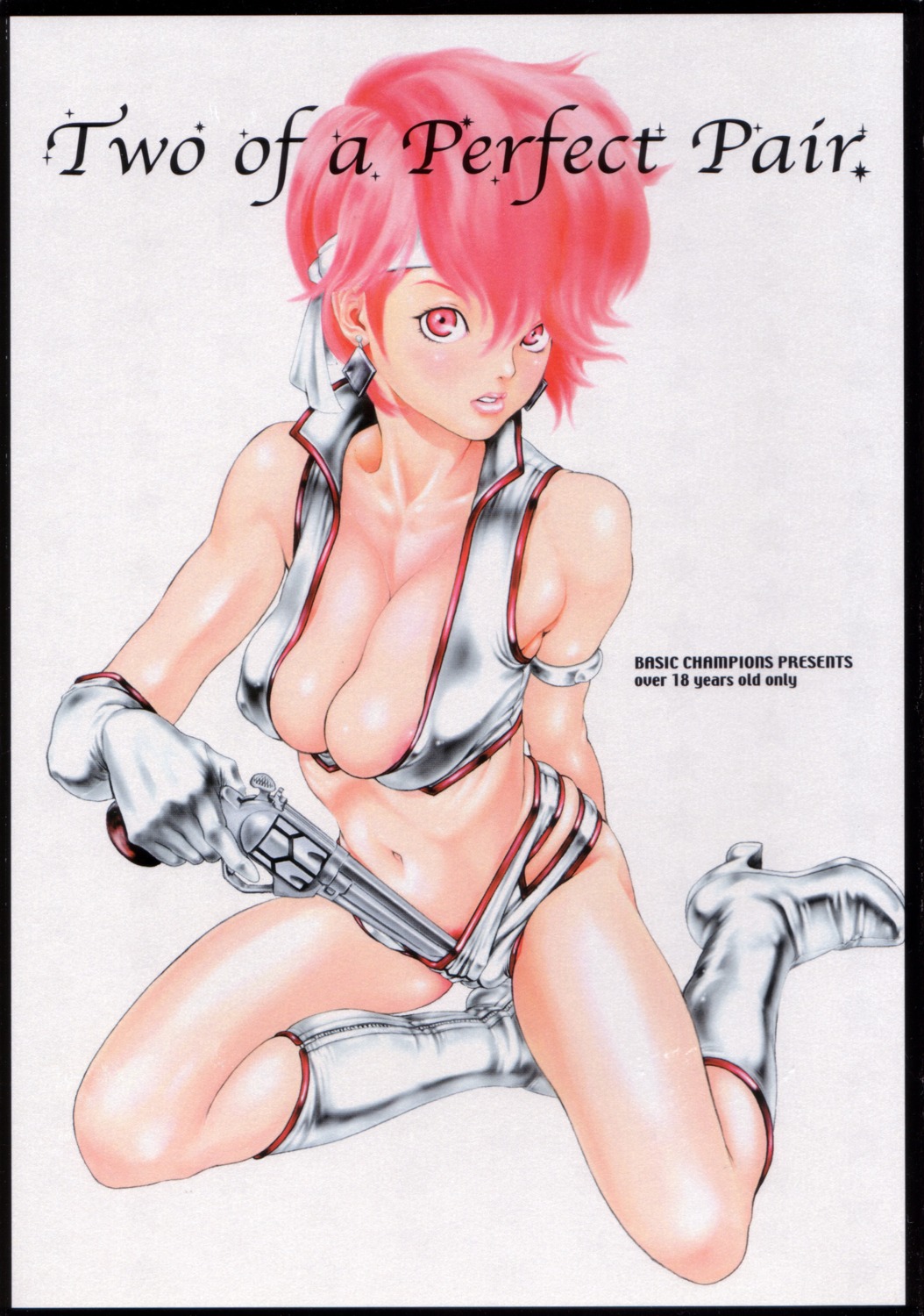 1girls 2001 boots breasts cleavage clothing curvaceous dark-skinned_female dark_skin dirty_pair female firearm footwear gloves gun handgun handwear headband human inoue_kiyoshirou kei_(dirty_pair) large_breasts looking_at_viewer pale_skin red_hair revolver rule34 short_hair solo tomboy weapon