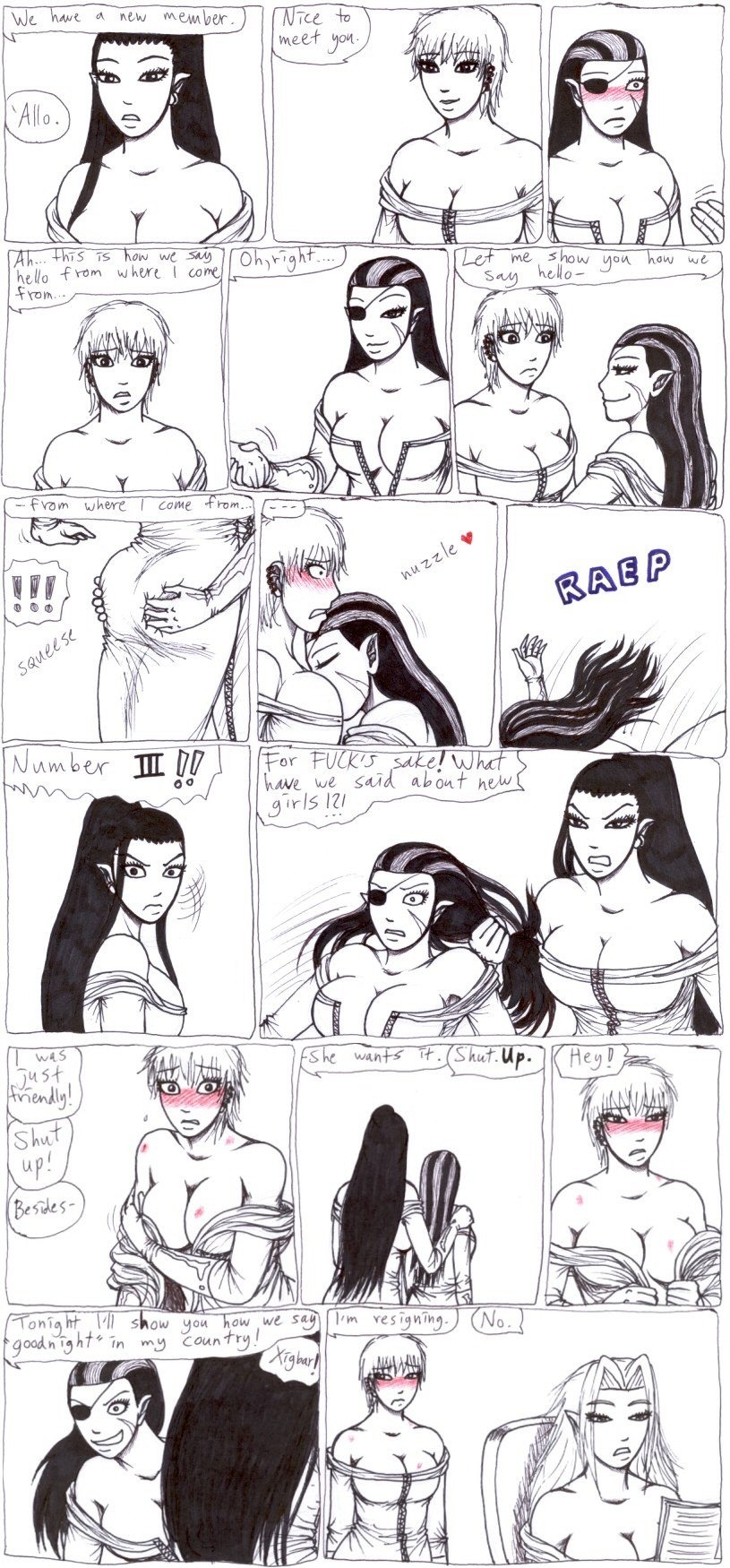 comic disney female kingdom_hearts luxord monochrome organization_xiii rule34 rule_63 square_enix xaldin xemnas xigbar