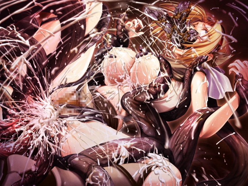 all_the_way_through blonde_hair censored death female female_death fucked_silly rape rule34 tentacle