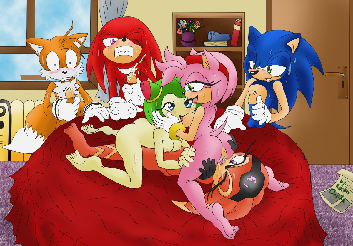 3boys 3girls alien amy_rose anthro anus ass blue_fur blush breasts canine cosmo_the_seedrian cum cunnilingus echidna feet female fox furry hedgehog knuckles_the_echidna male mammal masturbation multiple_females multiple_girls nipples oral penis pussy raianonzika rule34 sega shade_the_echidna sonic_(series) sonic_chronicles:_the_dark_brotherhood sonic_the_hedgehog sonic_the_hedgehog_(series) sonic_x sweat tails tails_the_fox yuri yuri_with_male_audience