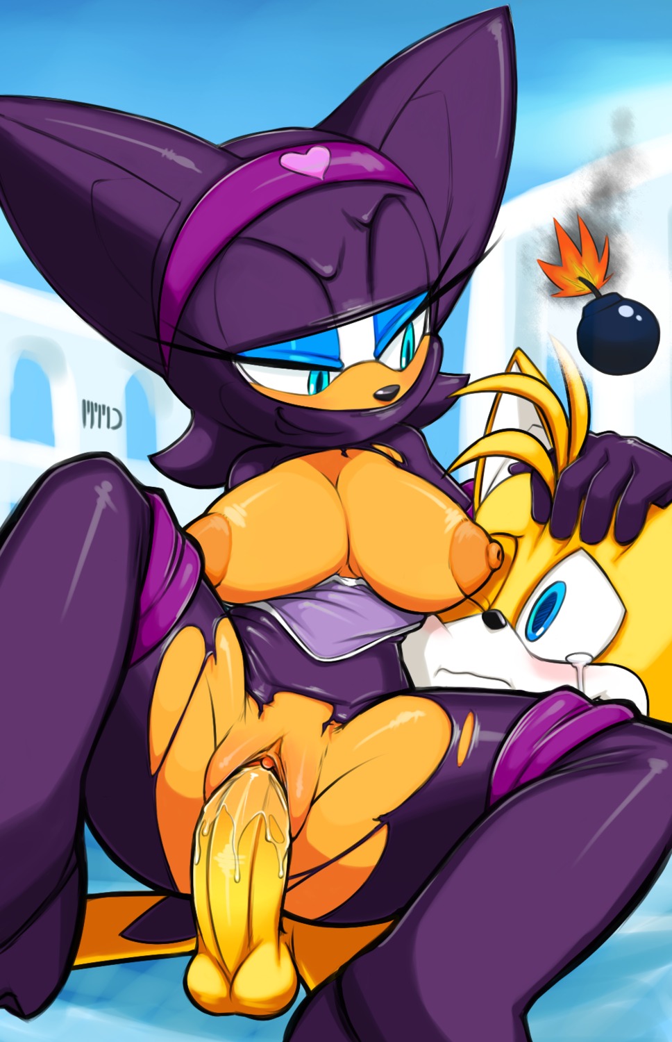 anthro areola balls bat big_breasts blue_eyes bodily_fluids bomb breasts canid canine clitoris clothing crying dominant dominant_female duo e621 erect_clitoris erect_nipples erection explosives female female_penetrated female_rape female_raping_male forced fox genital_fluids genitals hi_res legwear lying male male/female male_penetrating male_penetrating_female male_raped mammal marthedog miles_prower nipples on_back on_top penetration penile penile_penetration penis penis_in_vagina rape rouge_the_bat sega sex smile sonic_the_hedgehog_(series) stockings stretched_vagina tears vaginal vaginal_fluids vaginal_penetration vulva wet
