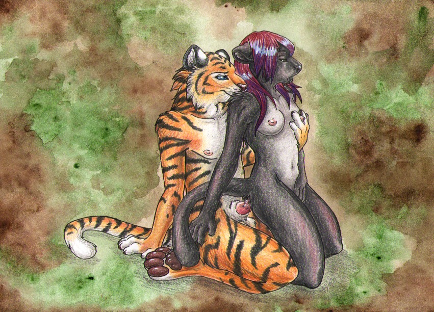 2011 alma_aurora almaaurora anal anthro feline female fur furry male panther penis rule34 straight tiger