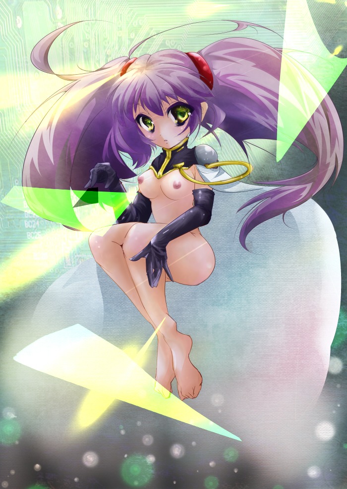 1girls artist_request blue_hair blush breasts female human light-skinned_female light_skin long_hair martian_successor_nadesico nipples pale-skinned_female pale_skin rule34 ruri_hoshino solo tagme twintails