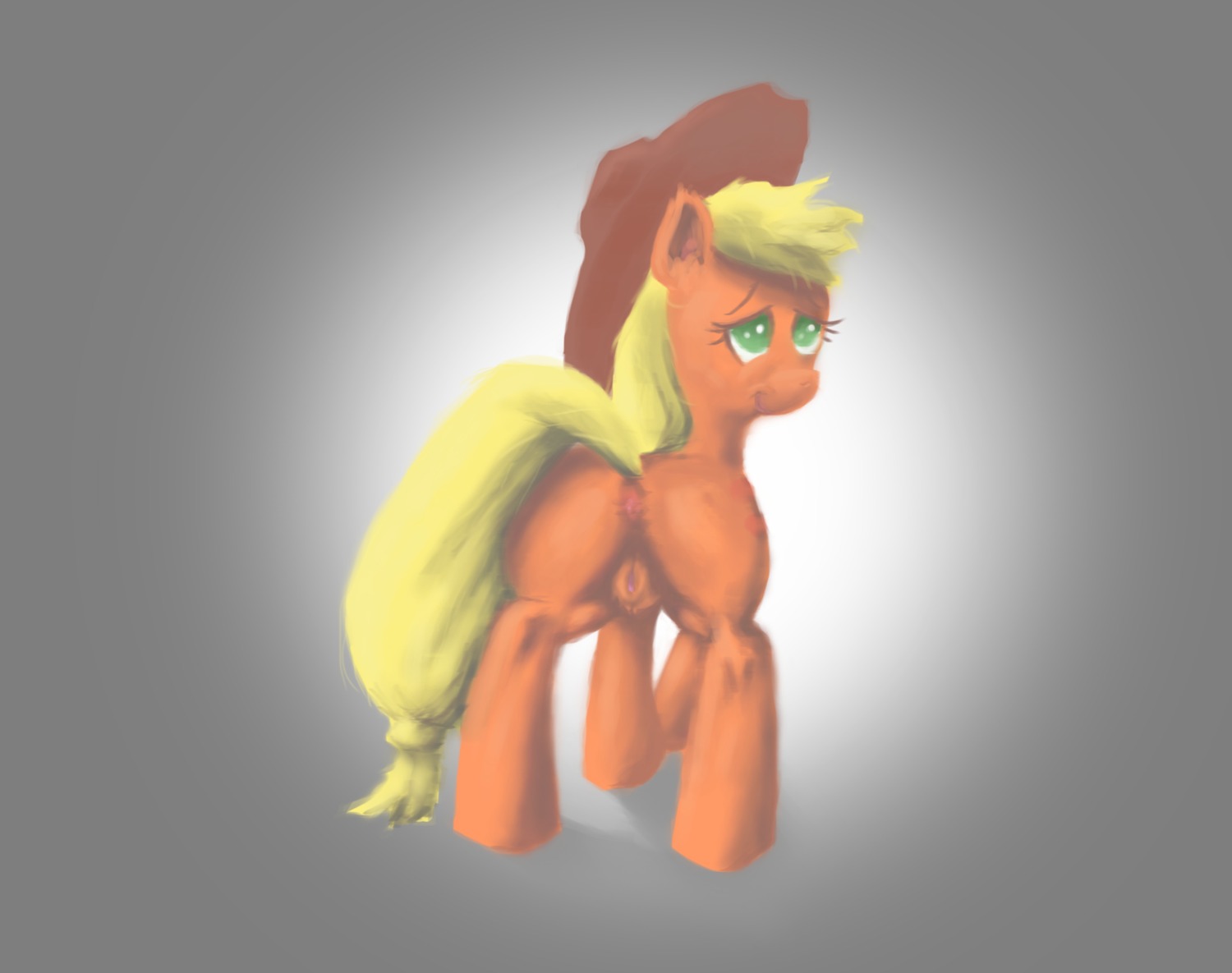 abstract_background alpha_channel anus applejack_(mlp) blonde_hair butt clothing cowboy_hat e621 earth_pony equid equine female feral friendship_is_magic fur genitals green_eyes hair hasbro hat headgear headwear hi_res horse mammal my_little_pony orange_body orange_fur pony presenting presenting_hindquarters raised_tail simple_background solo tail unknown_artist vulva