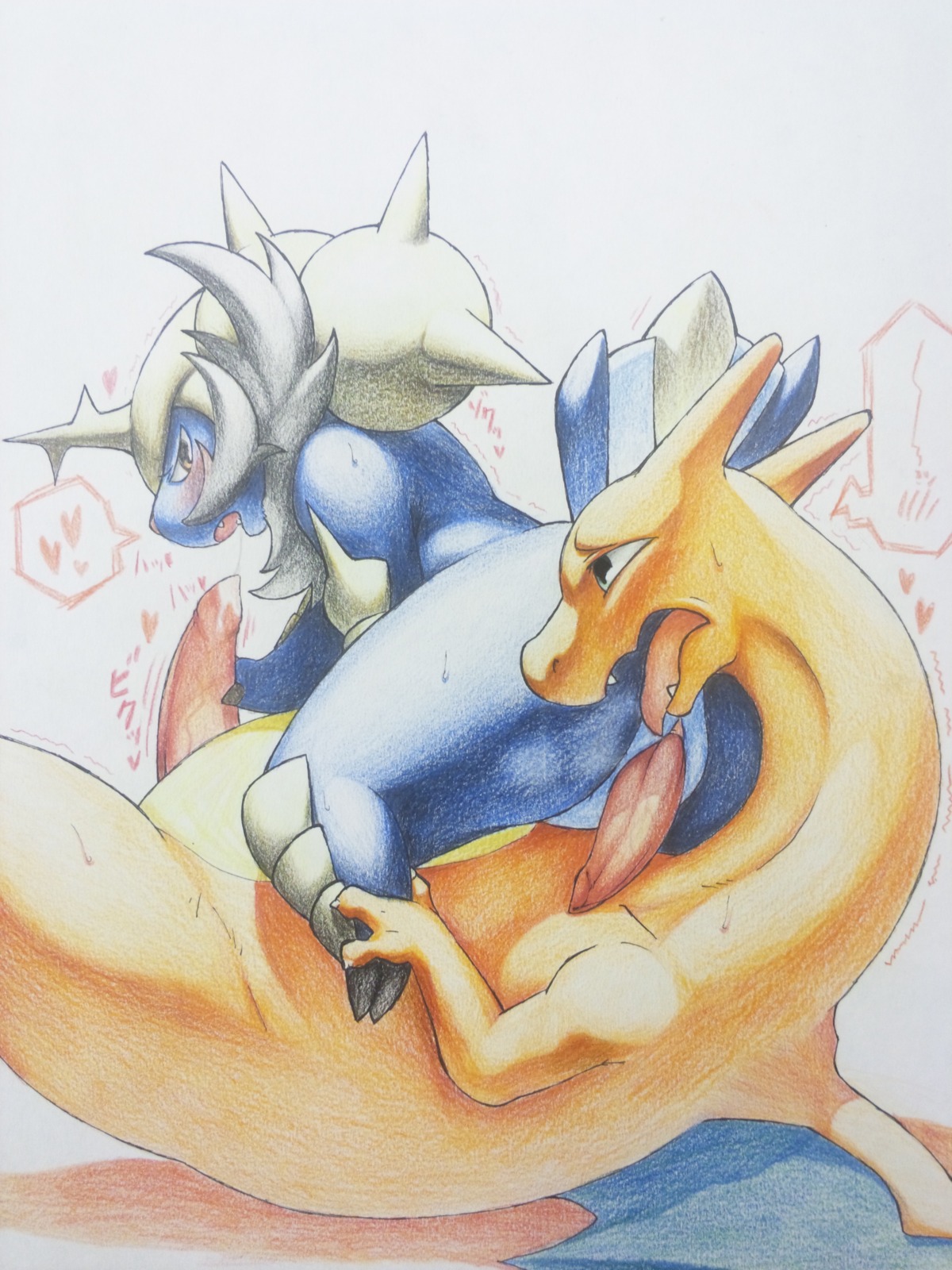 3:4 69_position absurd_res after_sex animal_genitalia blue_genital_slit blush bodily_fluids charizard cum cum_in_mouth cum_inside dragon duo e621 erection feral feral_on_bottom feral_on_feral feral_on_top furemani generation_1_pokemon generation_5_pokemon genital_fluids genital_slit genitals heart_symbol hi_res interspecies lying male male/male male_on_bottom male_on_top membrane_(anatomy) membranous_wings mythological_creature mythological_scalie mythology nintendo on_back on_bottom on_top oral orange_body orange_skin penis pink_penis pokemon pokemon_(species) samurott scalie sex sweat tail tapering_penis tongue tongue_out traditional_media_(artwork) wings