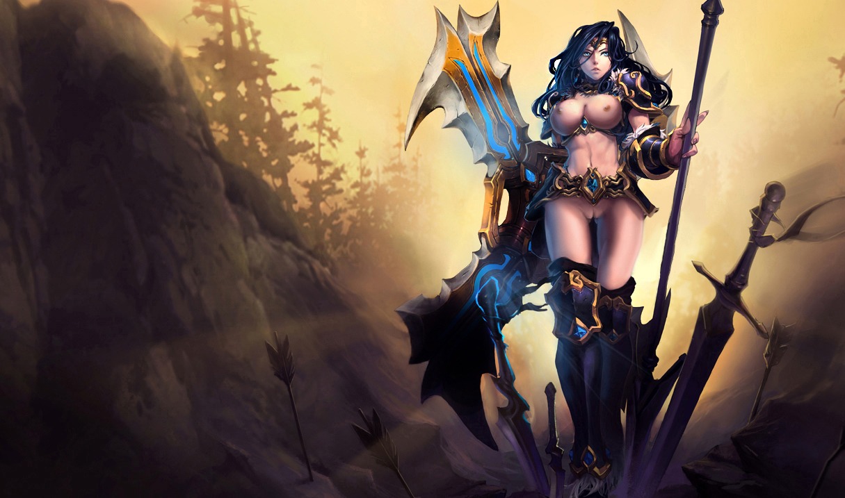 breasts female league_of_legends rule34 sivir tagme