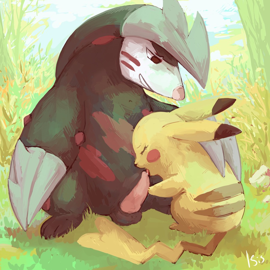 1:1 balls claws cleft_tail duo e621 erection excadrill eyes_closed fellatio female feral fleurdeiris fur generation_1_pokemon generation_5_pokemon genitals licking male male/female mammal nintendo oral outside penile penis penis_lick pikachu pokemon pokemon_(species) rodent sex tail tongue tongue_out yellow_body yellow_fur