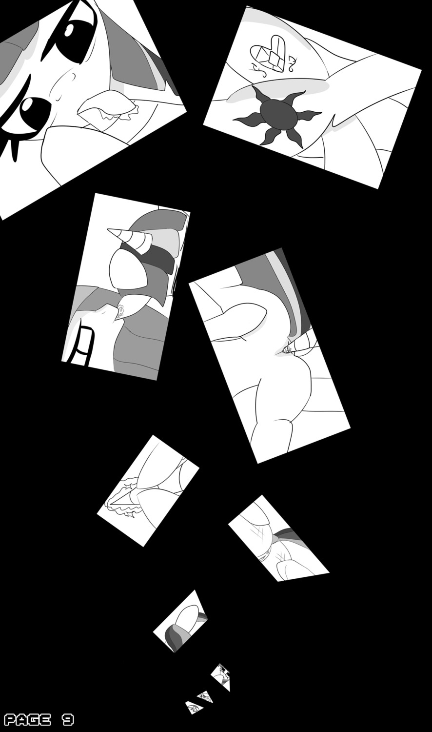 anus arthropod changeling_(mlp) comic cutie_mark duo e621 equid equine feathered_wings feathers female female/female feral friendship_is_magic fur genitals hair hasbro hi_res horn horn_fetish horn_play horn_sex hornjob mammal monochrome my_little_pony mythological_creature mythological_equine mythology oral princess princess_cadance_(mlp) princess_celestia_(mlp) royalty sex story tiarawhy twilight_sparkle_(mlp) unicorn vaginal vulva wings