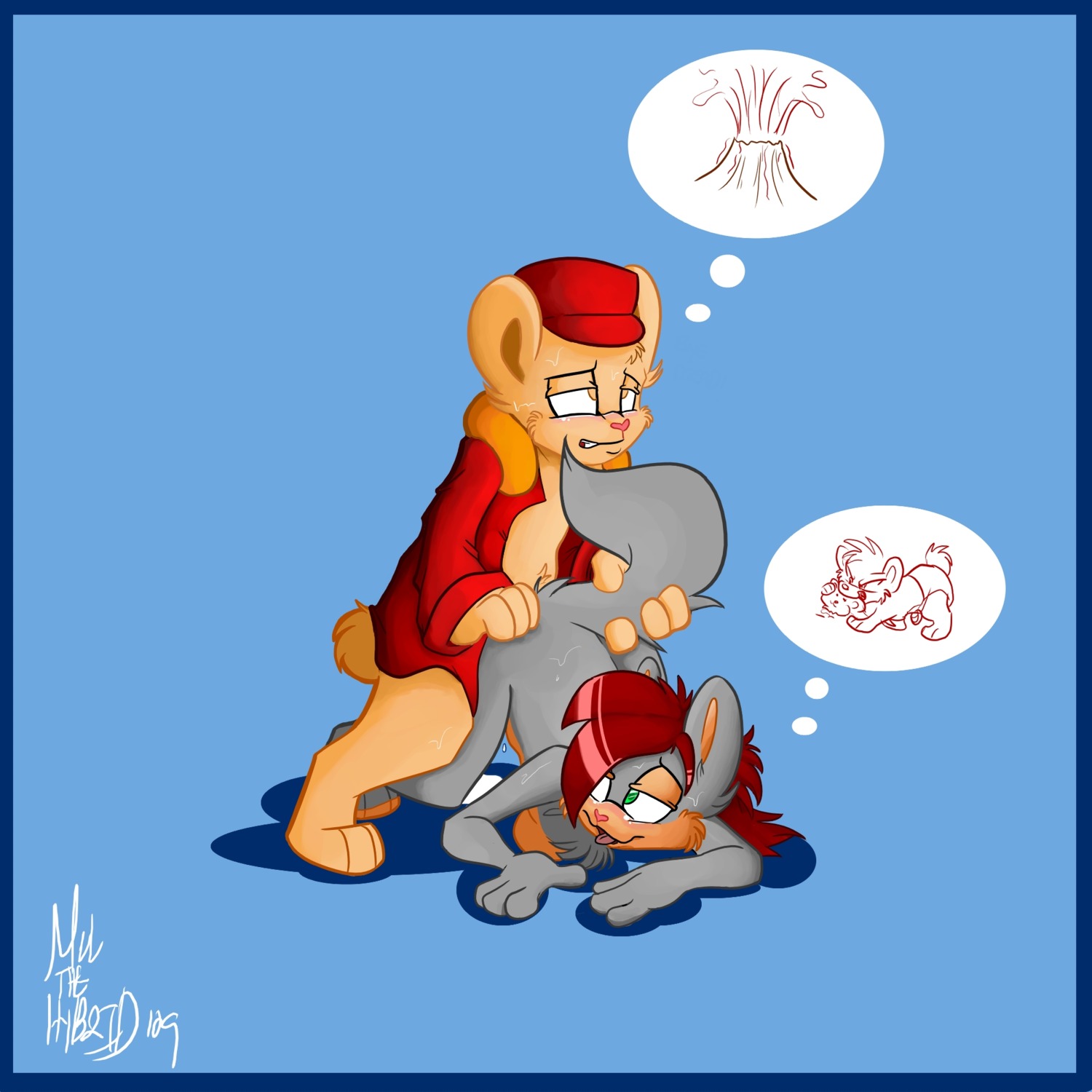 2009 bear bottomless cum cum_inside fan_character female fur furry grey_fur happy_tree_friends male male/female mel_the_hybrid moan moaning moaning_in_pleasure mondo_media oc original_character pleasure pleasure_face pop_(htf) red_hat red_jacket rule34 sex standing_sex straight straight_sex yellow_fur