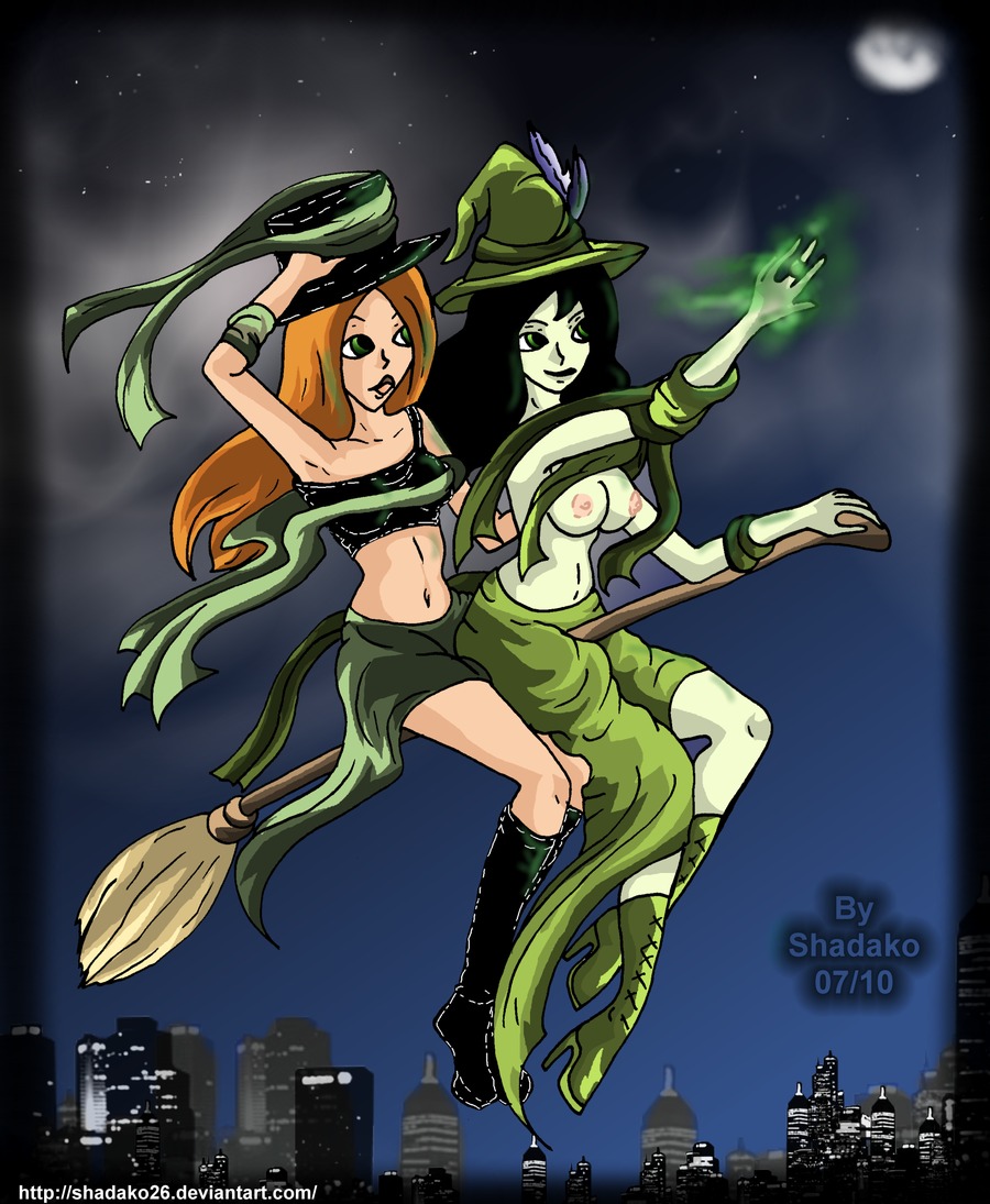 disney female female_only high_heel_boots high_heels human kim_possible kimberly_ann_possible multiple_females multiple_girls nipples rule34 shego straight_hair tagme yuri