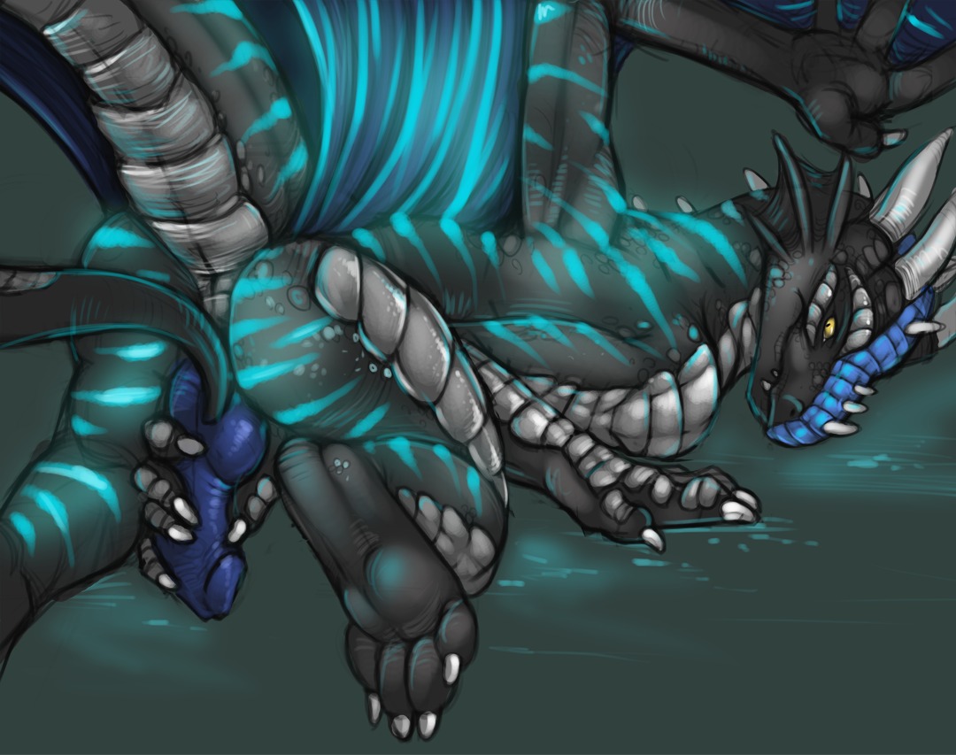 2011 4_toes all_fours anus backsack balls bioluminescence black_body blue_penis blue_theme butt claws conditional_dnp digitigrade dragon e621 erection european_mythology feet feral genitals glowing glowing_markings hindpaw horn knot looking_back lying male markings membrane_(anatomy) membranous_wings mythological_creature mythological_scalie mythology nazaryn non-mammal_balls nude on_front paws penis presenting presenting_hindquarters raised_tail scalie simple_background soles solo spikes stripes tail toes tojo_the_thief western_dragon wings