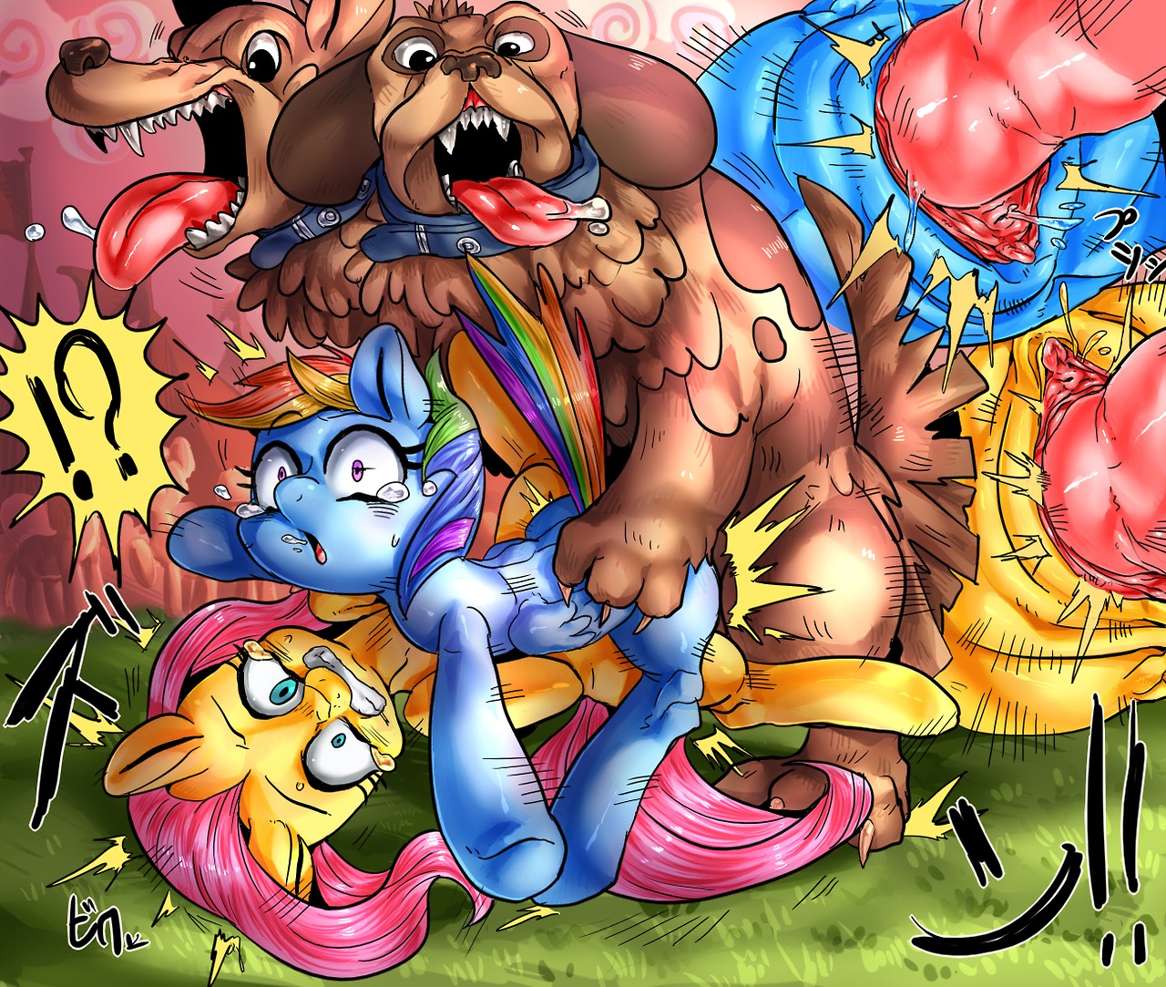 blue_body blue_feathers blue_fur canid canine canis domestic_dog e621 equid equine erection feathered_wings feathers female female_raped feral fluttershy_(mlp) forced friendship_is_magic fur genitals group hasbro interspecies knot male male/female male_penetrating male_rape male_raping_female mammal my_little_pony mythological_creature mythological_equine mythology nekubi orthros_(mlp) pegasus penetration penis rainbow_dash_(mlp) rape sex vaginal vaginal_penetration vulva wings