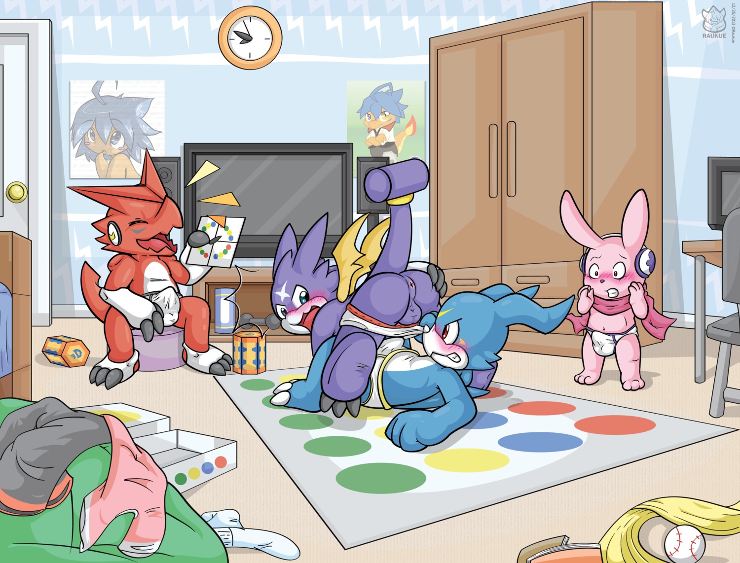 accessory angry anthro anus assisted_exposure backsack balls bandai_namco blue_body blue_seam_underwear blue_skin blush bottomwear bottomwear_down briefs briefs_only bulge butt charmander clothed clothing colored colored_seam_underwear cutemon detailed_background digimon digimon_(species) e621 electronics embarrassed erection erection_under_clothing exposed frottage furgonomics generation_1_pokemon genitals group gumdramon headphones hi_res imminent_sex jewelry lagomorph laugh looking_back male male/male mammal nintendo pants pants_down pantsing partially_clothed party_game party_game_mat penile penis penises_touching pokemon pokemon_(species) raised_tail raukue red_seam_underwear ring scalie scarf sex shaded shota shoutmon strip_game tail tail_accessory tail_jewelry tail_ring tenting toony topless twister underwear underwear_only undressing veemon wardrobe_malfunction white_briefs white_clothing white_underwear wrestling yellow_seam_underwear young young_anthro young_male young_on_young