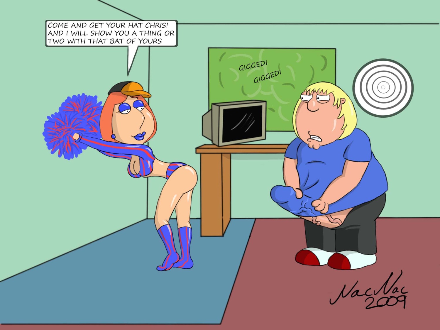 1boy 1girls 2d chris_griffin english_text family_guy female human incest lois_griffin male mother mother_and_child mother_and_son nacnac older_female parent parent_and_child parent_and_son rule34 son tagme talking text younger_male