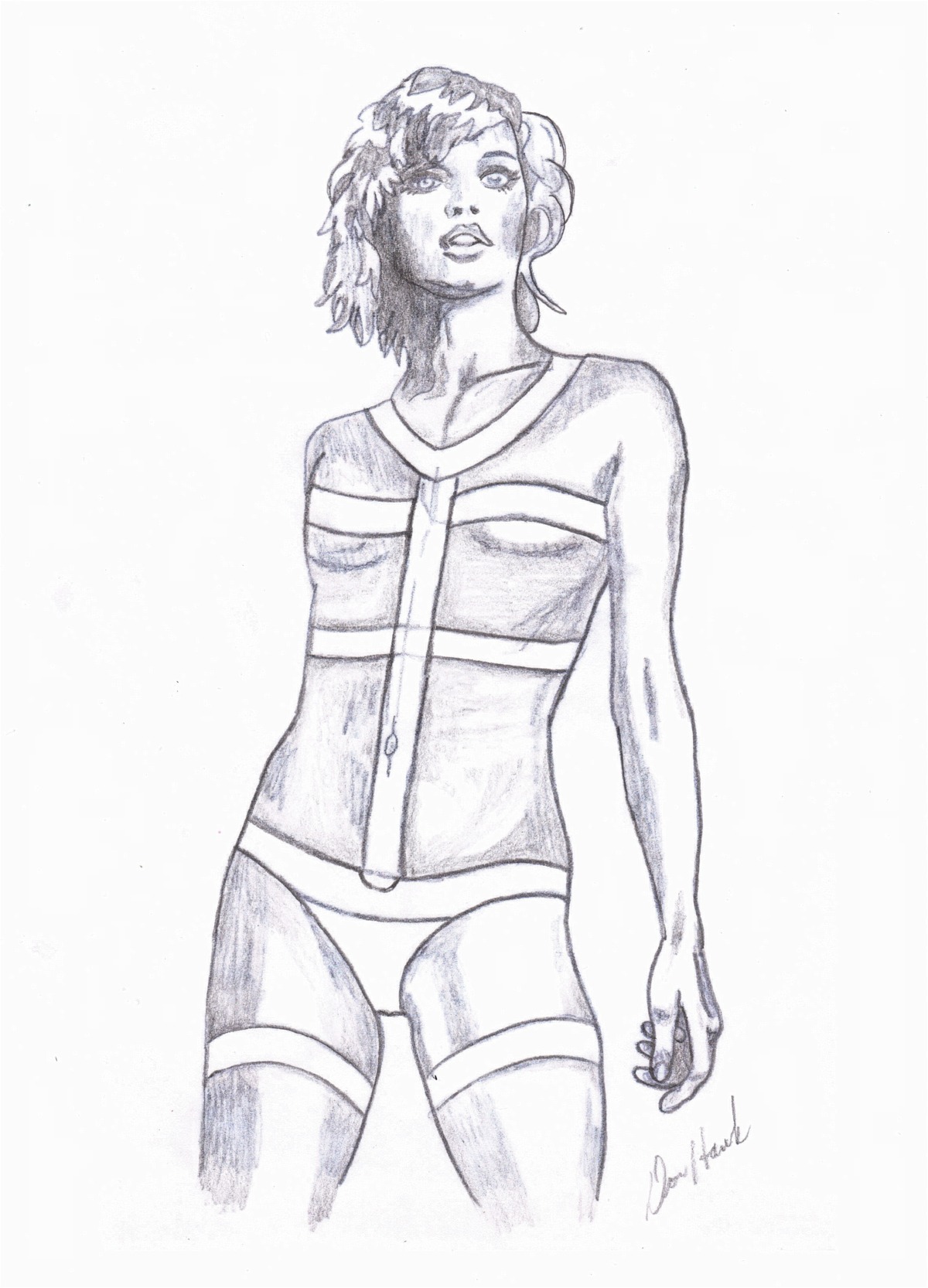 1girls female female_only leeloo milla_jovovich monochrome rule34 sketch solo solo_female tagme the_fifth_element