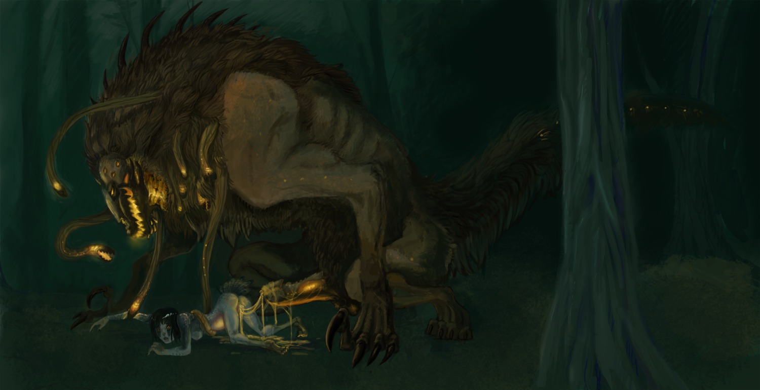 abdominal_bulge anus avian bioluminescence bodily_fluids breasts cave colored_cum cum dendron dominant duo e621 erection female feral forced genital_fluids genitals glowing hi_res inflation interspecies larger_dom larger_male male male/female monster nipples non-mammal_breasts non-mammal_nipples nude penis pseudo_hair rape sex size_difference smaller_female tail tentacle_hair tentacle_mouth tentacles unknown_species unusual_bodily_fluids unusual_cum unusual_genital_fluids vulva yellow_cum