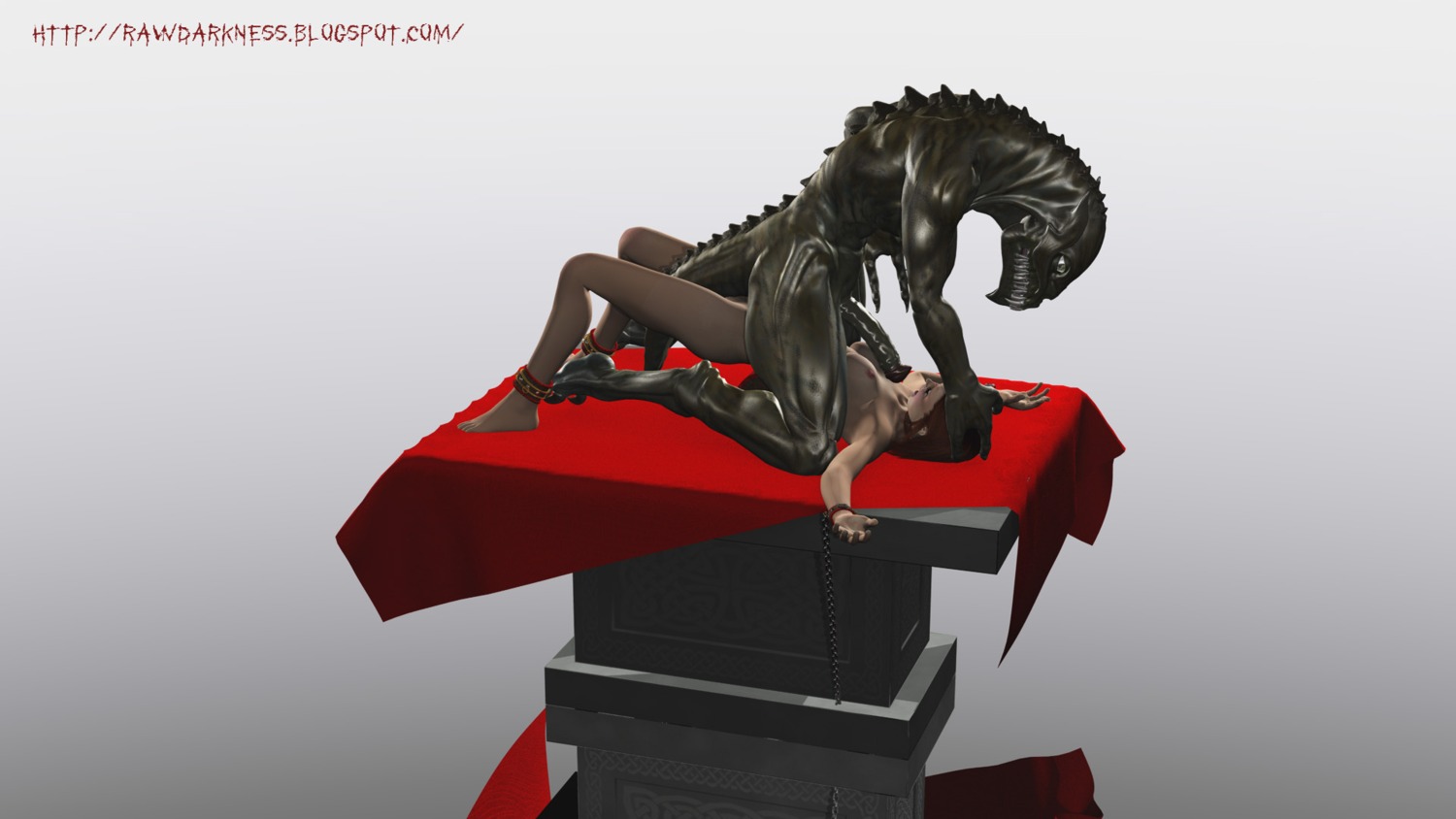 16:9 2009 3d_(artwork) digital_media_(artwork) duo e621 erection female genitals havoc_(demon) hi_res human interspecies male male/female mammal monster monster_on_female penis rawdarkness sex widescreen