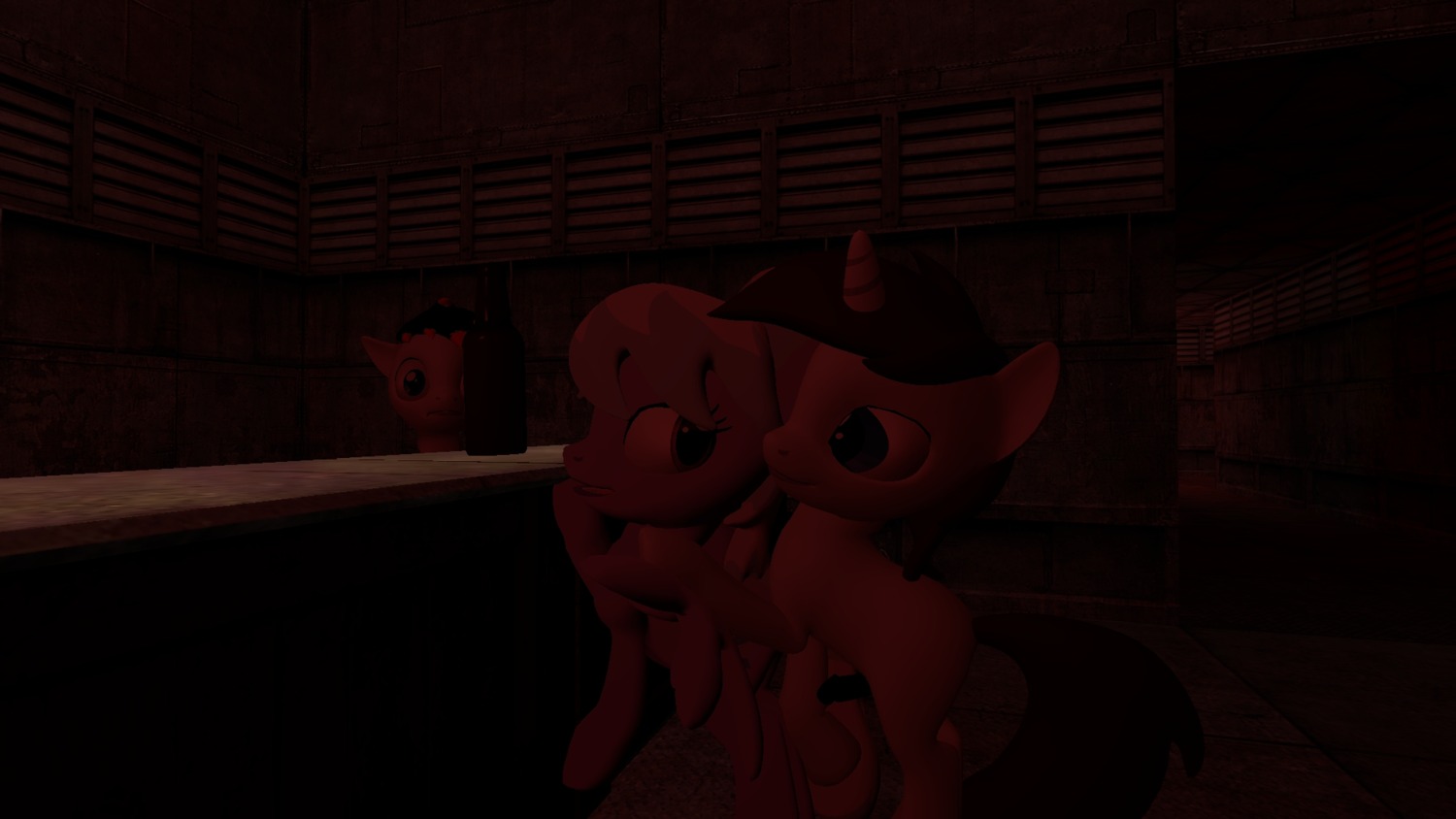 16:9 2013 3d_(artwork) blue_eyes cloud_chaser_(mlp) cutie_mark dark digital_media_(artwork) e621 eye_contact female fredrich friendship_is_magic garry's_mod group hair hasbro hi_res horn looking_at_another my_little_pony trygveblacktiger widescreen