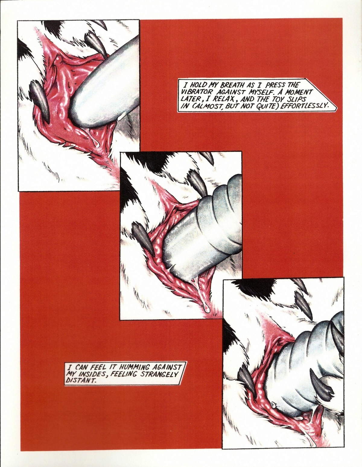 1998 absurd_res anthro clitoris close-up comic crotch_shot detailed dildo e621 english_text female genital_close-up genitals hi_res james_m_hardiman mammal masturbation mephitid natasha_(jmh) nude penetration sex_toy skunk solo spread_vulva spreading text toying_self vaginal vaginal_masturbation vaginal_penetration vulva vulva_close-up