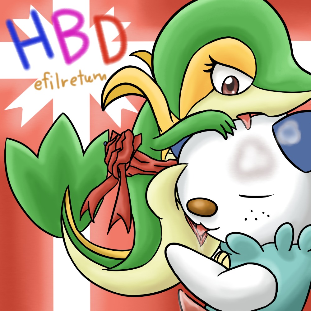 color cunnilingus female feral interspecies licking male nude oral oshawott penis pokemon pokemon_(species) pokemon_bw pussy rule34 snivy straight vulva