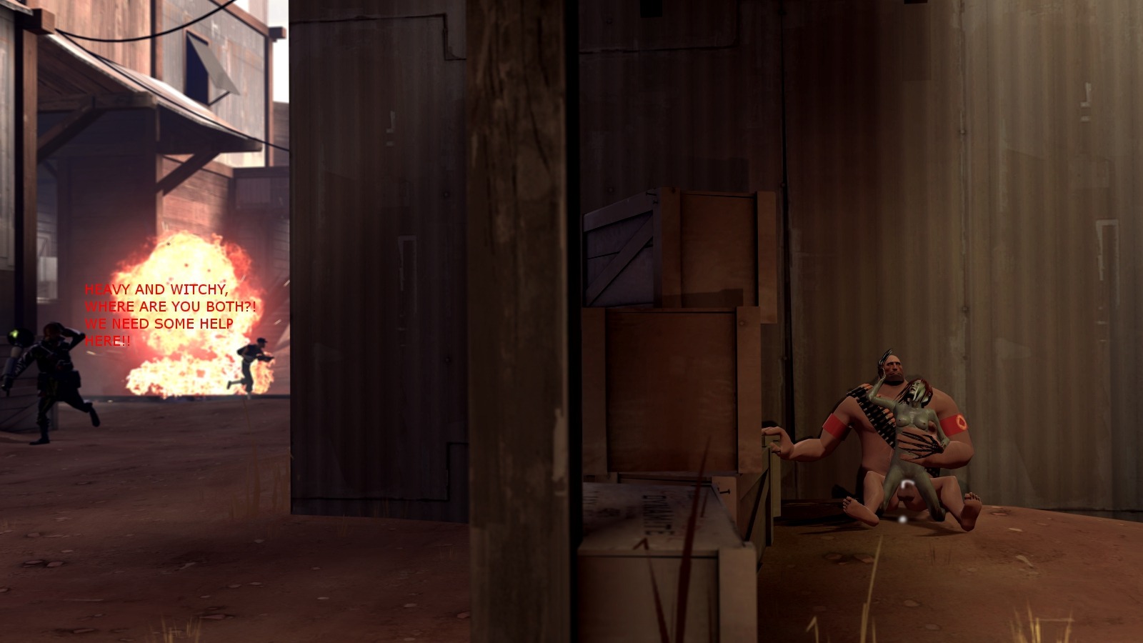 3d artist_request completely_nude crossover cum cum_inside dialogue english_text female female_penetrated garry's_mod heavy_(team_fortress_2) heavy_weapons_guy human human_male left_4_dead left_4_dead_(series) lowres male male_penetrating nude nude_female rule34 sex size_difference straight team_fortress_2 text witch_(left_4_dead) zombie zombie_girl