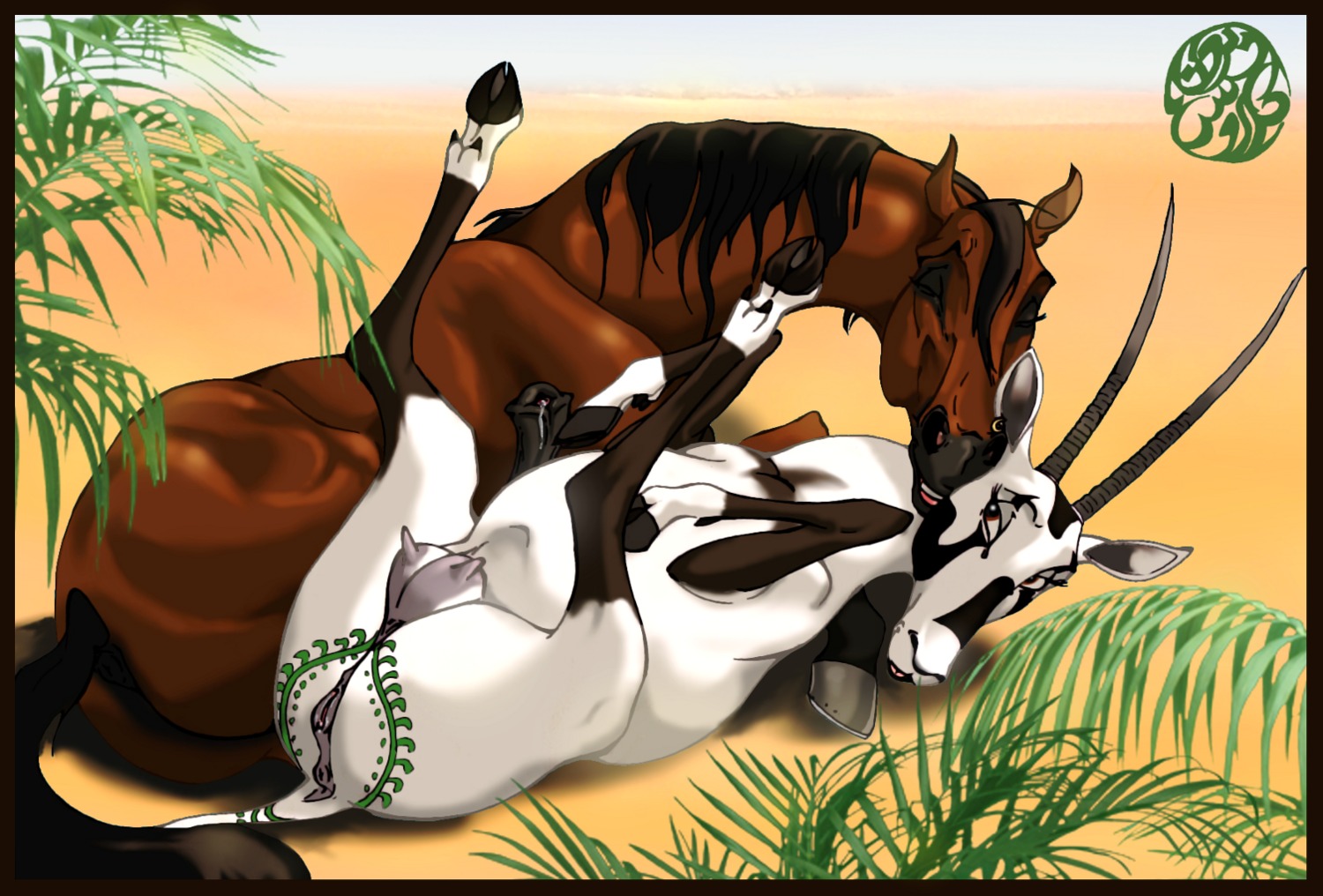 2011 anatomically_correct animal_genitalia animal_penis antelope antelope_genitalia antelope_pussy antelope_teats antelope_udders anus bodily_fluids bovid cum desert duo e621 equid equine equine_genitalia equine_penis erection eyelashes female feral feral_on_feral genital_fluids genitals grazing_antelope grey_anus grey_teats grey_udders grey_vulva hooves horse interspecies klaus_doberman legs_up male male/female mammal nude oryx outside penis quadruped tail tattoo teats udders vulva