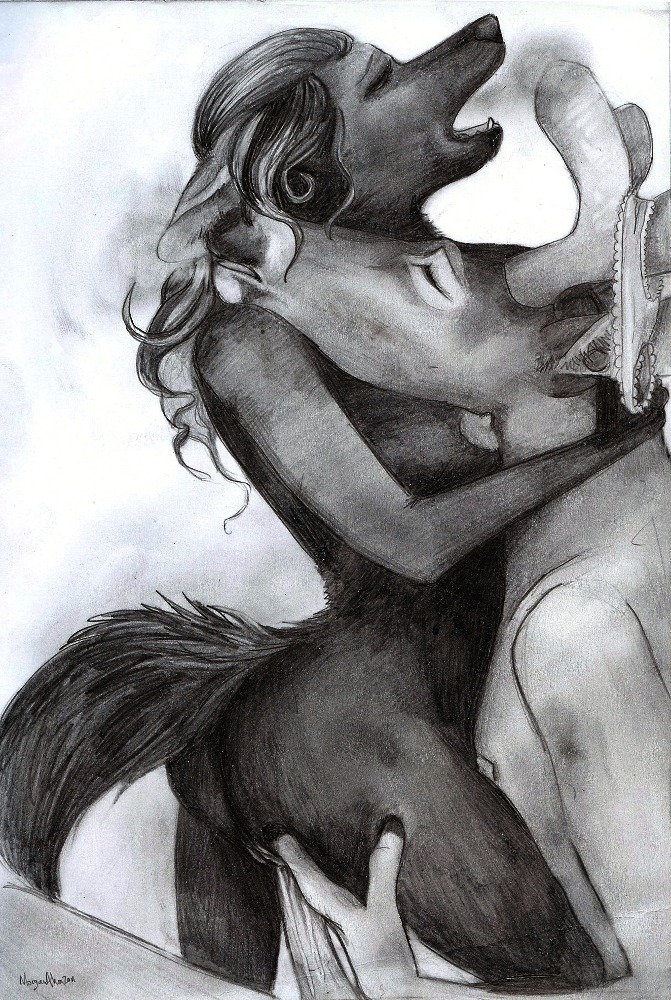 anthro antlers black_vulva breasts canid canine canis caroro clothing deer duo e621 erection eyes_closed female female_penetrated genitals greyscale horn interspecies male male/female male_penetrating male_penetrating_female mammal monochrome nude panties penetration penile penile_penetration penis penis_in_vagina predator/prey sex tail traditional_media_(artwork) turning_the_tables underwear vaginal vaginal_penetration vulva wolf