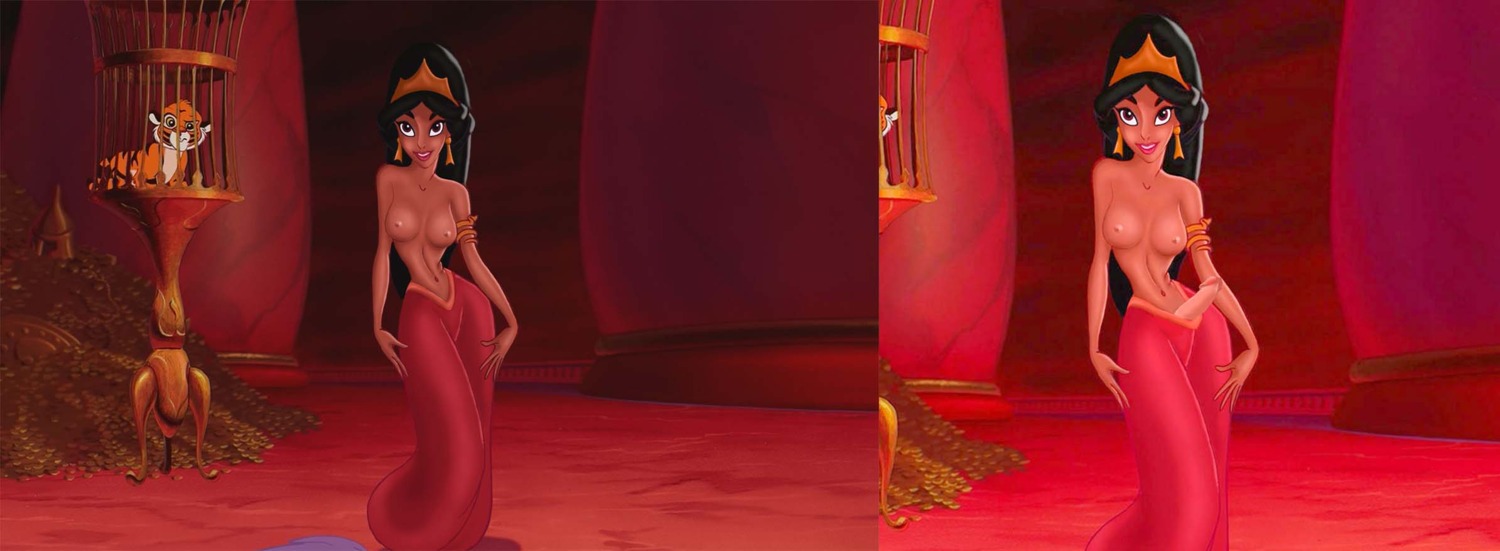 1futa aladdin arabian areolae breasts cub curvy disney disney_princess erect_nipples erection evil_queen_jasmine futa_only futa_sans_balls futanari human intersex k_e male male_cub medium_breasts nipples penis penis_out penis_slip princess_jasmine rajah rule34 solo_futa tiger topless
