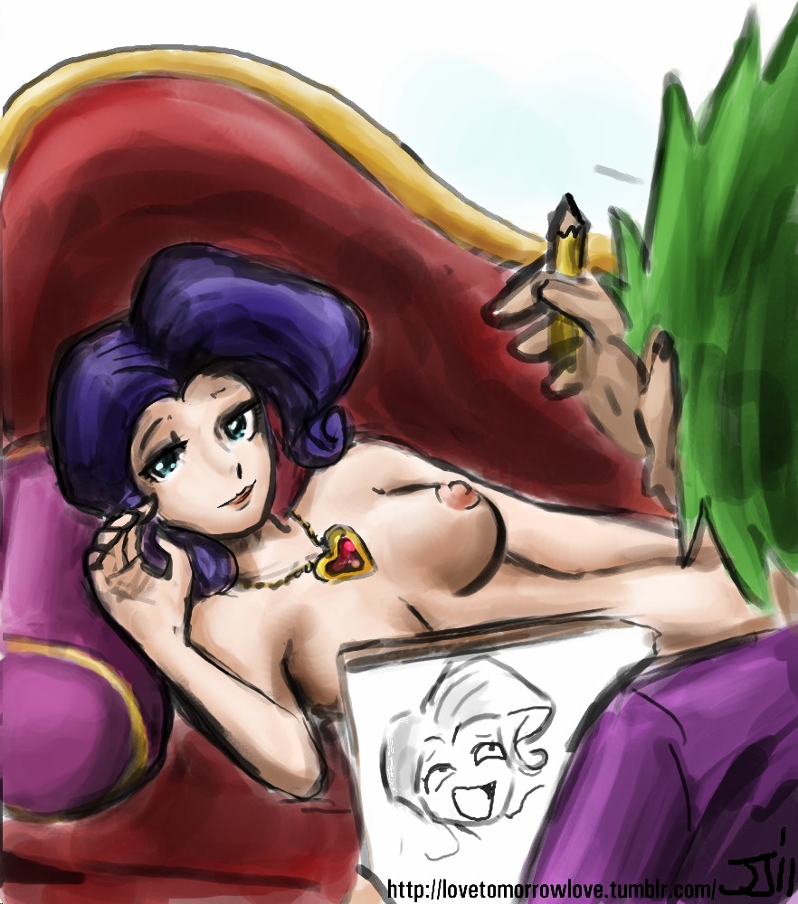female friendship_is_magic john_joseco my_little_pony purple_hair rarity_(mlp) rule34 smooth_skin spike_(mlp)