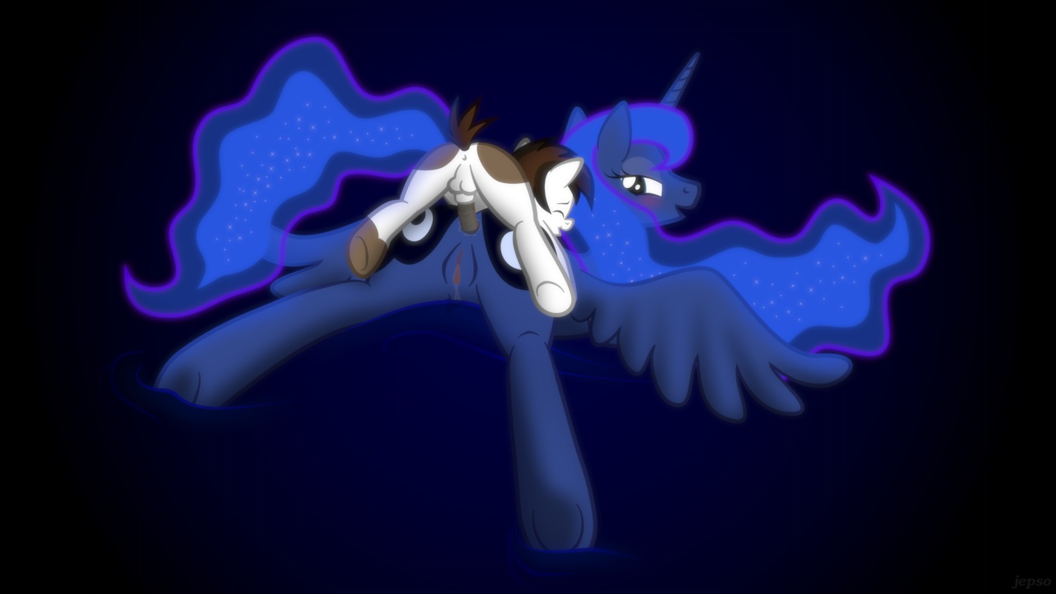 16:9 age_difference all_fours anal anal_penetration anus backsack balls blue_hair blush brown_hair butt cutie_mark doggystyle duo e621 earth_pony equid equine erection eyes_closed feathered_wings feathers female female_penetrated feral feral_penetrated friendship_is_magic from_behind_position genitals hair hasbro hi_res horn horse jepso long_hair looking_back male male/female male_penetrating male_penetrating_female mammal my_little_pony mythological_creature mythological_equine mythology nude older_female open_mouth penetration penis pipsqueak_(mlp) pony princess princess_luna_(mlp) royalty sex tail vulva widescreen winged_unicorn wings young young_feral younger_male