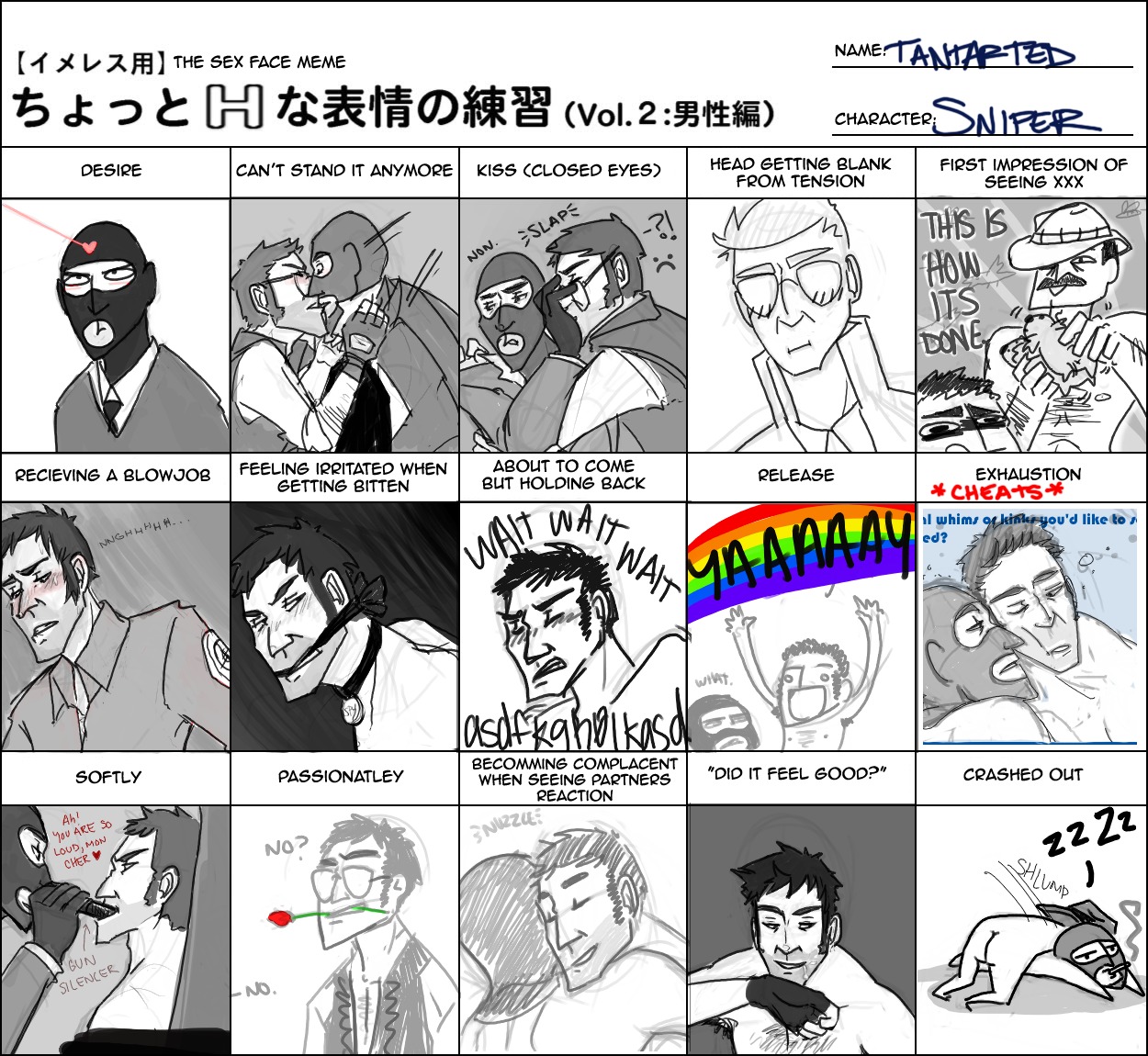 gay male male_focus male_only rule34 saxton_hale sniper_(team_fortress_2) spy_(team_fortress_2) tagme tantarted team_fortress_2