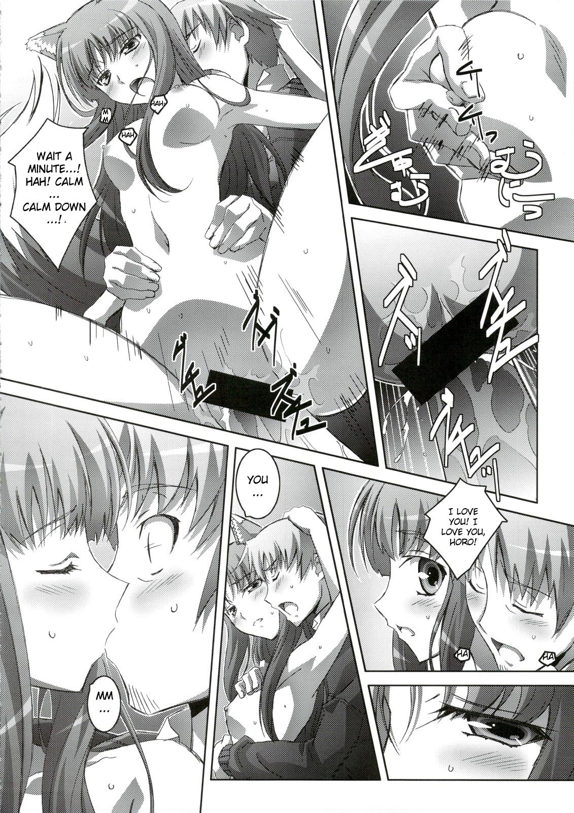2008 all_fours animal_humanoid areola bodily_fluids breast_fondling breast_play breasts canid canid_humanoid canine canine_humanoid canis censor_bar censored comic dialogue doggystyle duo e621 english_text female female_penetrated fondling from_behind_position greyscale hand_on_breast hi_res holo_(spice_and_wolf) human humanoid ineffective_censorship izumi_mahiru kraft_lawrence male male/female male_penetrating male_penetrating_female mammal mammal_humanoid monochrome nipple_fetish nipple_pinch nipple_play nipples penetration penile penile_penetration penis_in_vagina pinch sex spice_and_wolf sweat text vaginal vaginal_penetration wolf wolf_humanoid