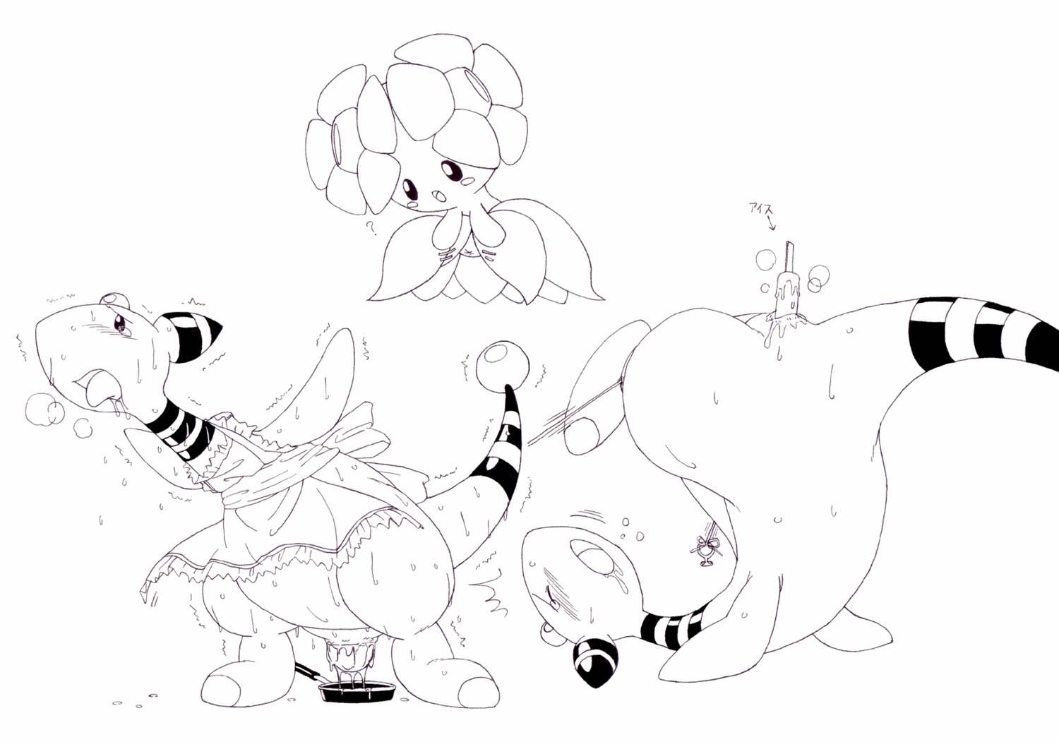 ambiguous_gender ampharos bellossom female nintendo pasaran plantie pokemon pokemon_(species) rule34