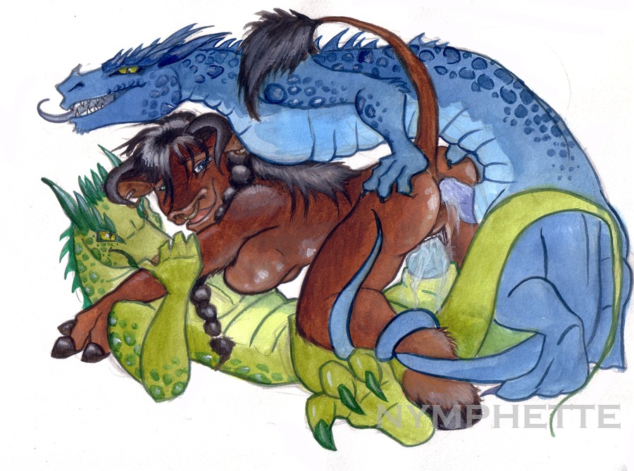 1girls 2boys anthro artist_request blizzard_entertainment female male pussy rule34 sex tagme tauren world_of_warcraft