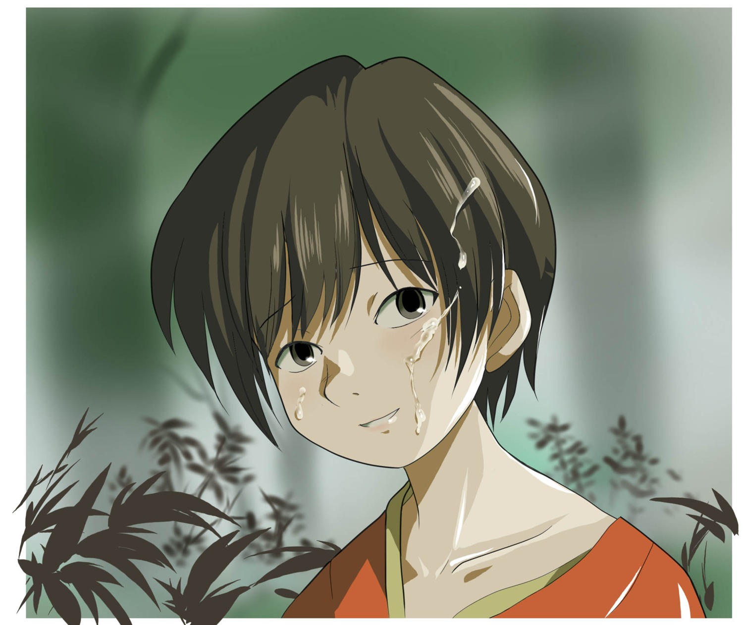 clothing cum female highres mushishi nekorin renzu renzu_(mushishi) rule34 solo
