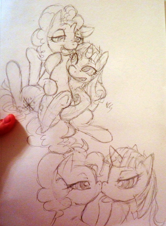 bcs female friendship_is_magic my_little_pony pinkie_pie_(mlp) rule34 smooth_skin twilight_sparkle_(mlp)