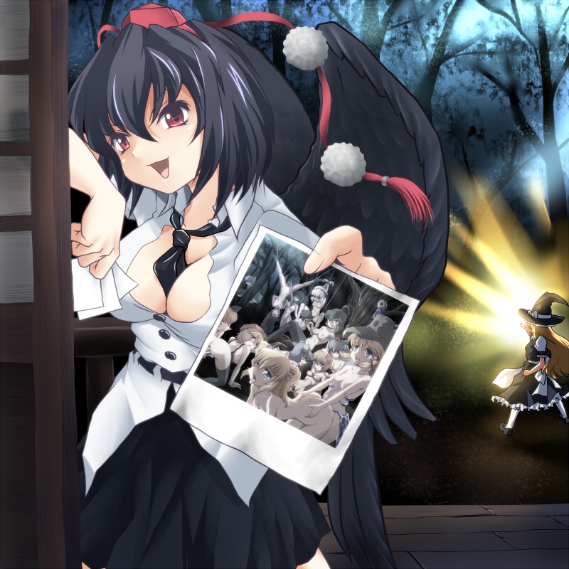 between_breasts black_hair black_wings blonde_hair bondage breasts chen cirno cleavage daiyousei female group_sex hat human kagiyama_hina large_breasts leaf leaf_on_head luna_child marisa_kirisame master_spark minoriko_aki momiji_inubashiri multiple_females multiple_girls nazrin necktie necktie_between_breasts orgy phantasmagoria_of_flower_view photo_(object) red_eyes rin_kaenbyou rule34 sex shameimaru_aya shizuha_aki shoot_the_bullet star_sapphire_(touhou) sunny_milk suwako_moriya thighhighs tokin_hat touhou uncensored wancozow wings witch_hat wriggle_nightbug youkai yuka_kazami