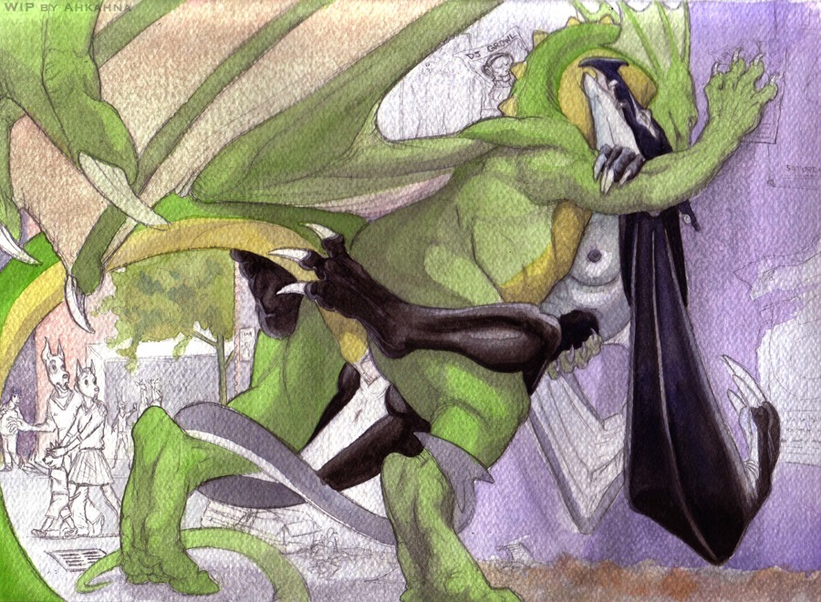 2011 against_surface against_wall ahkahna anthro anus being_watched belly biped black_body breasts canid canine clothed clothing countershading dragon duo e621 erection european_mythology female female_penetrated fully_clothed genitals glaive_wyvern green_body interspecies intraspecies looking_at_another male male/female male_penetrating male_penetrating_female mammal membrane_(anatomy) membranous_wings mythological_creature mythological_scalie mythology nude outside painting_(artwork) penetration penile penile_penetration penis penis_in_vagina public scalie sex skyshadow_(character) slither_(slither) stand_and_carry_position standing standing_sex tail traditional_media_(artwork) traditional_painting_(artwork) traditional_watercolor_(artwork) vaginal vaginal_penetration vulva watercolor_(artwork) western_dragon white_belly winged_arms wings wyvern