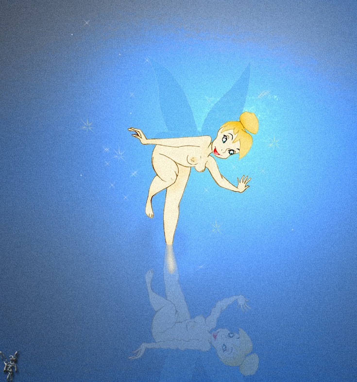 disney disney_fairies female nipples nude peter_pan_(disney) rule34 solo tagme tinker_bell water